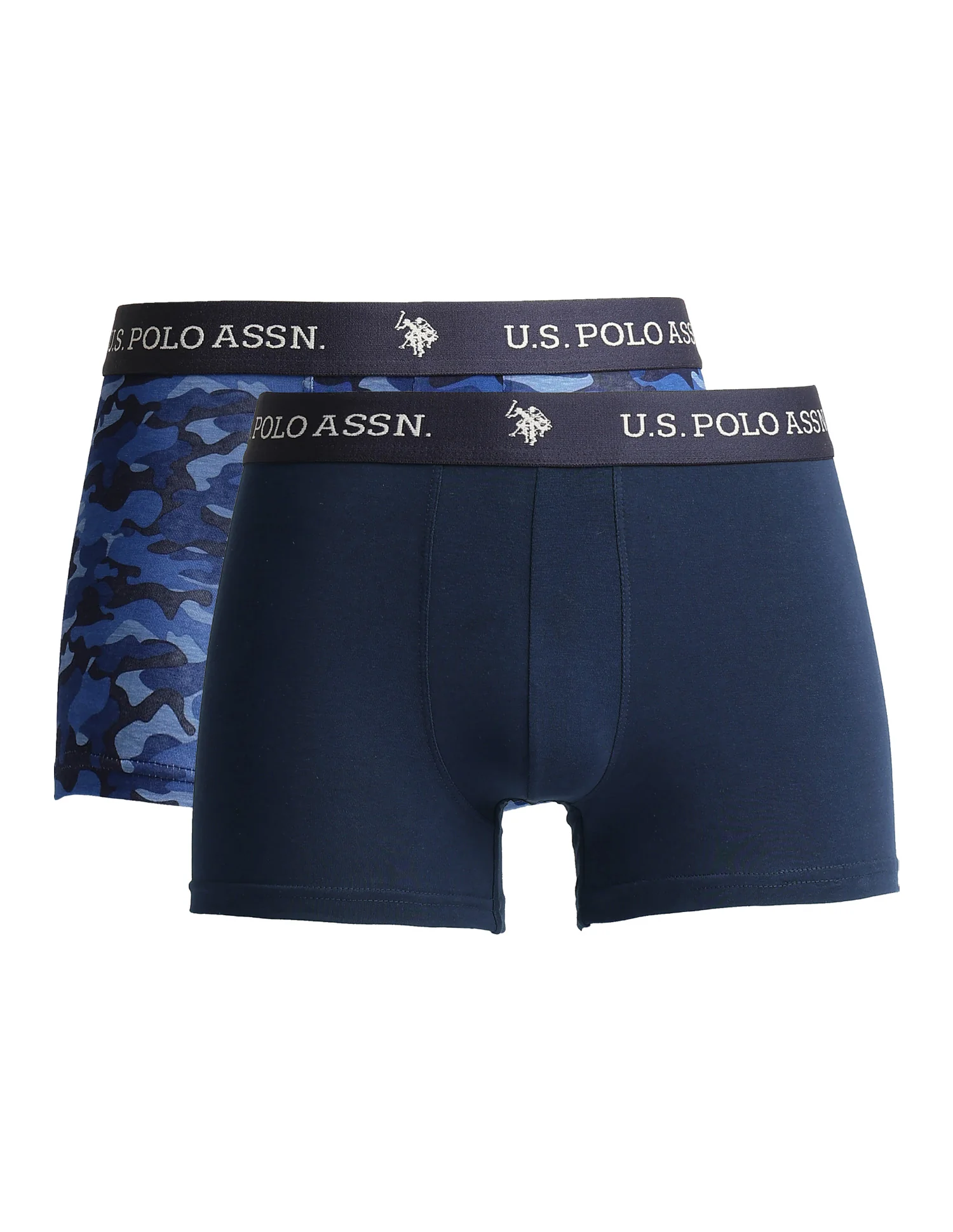 Elastic Waistband Ribbed Solid OET10 Trunks - Pack Of 2 - Image 11