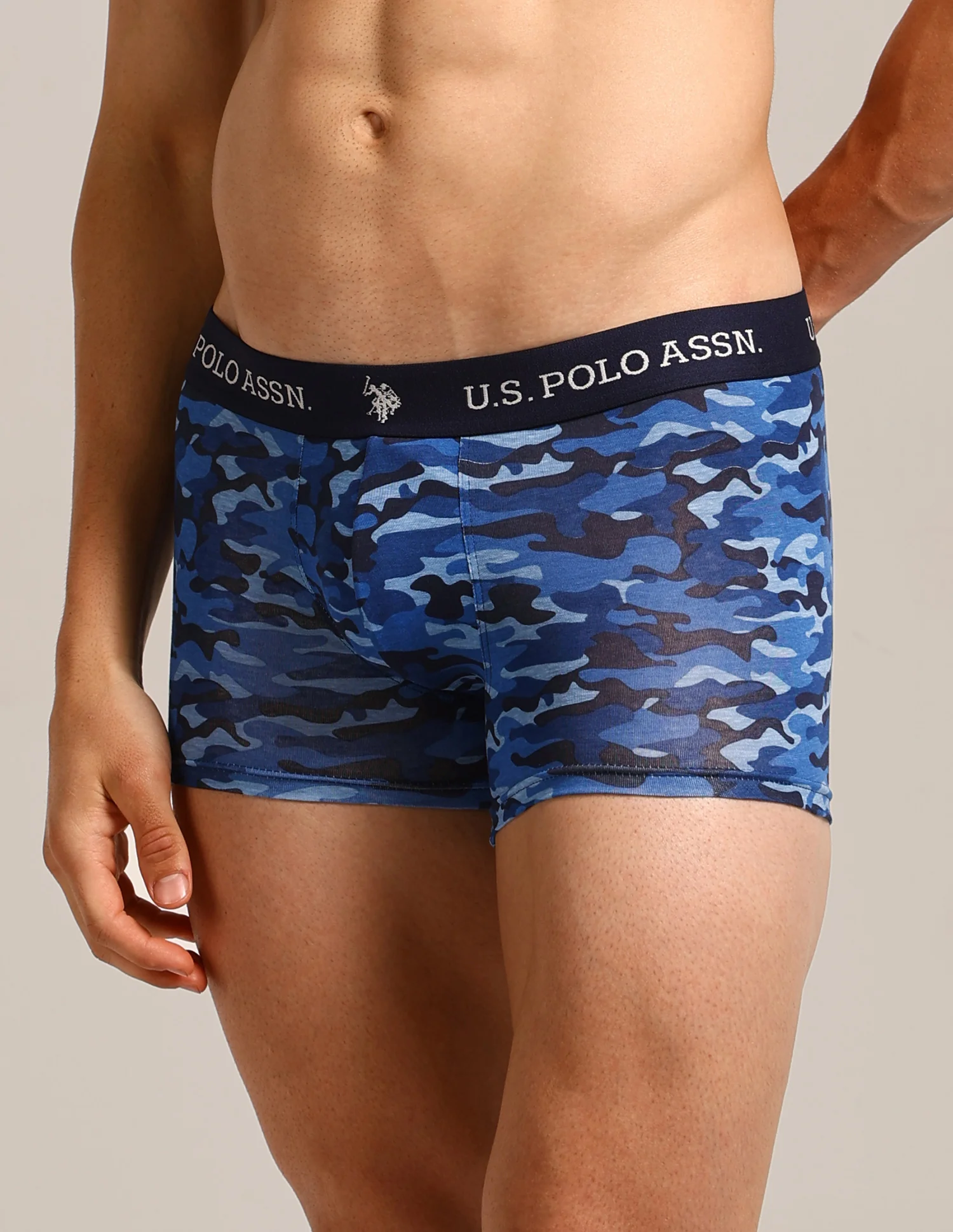 Elastic Waistband Ribbed Solid OET10 Trunks - Pack Of 2 - Image 5