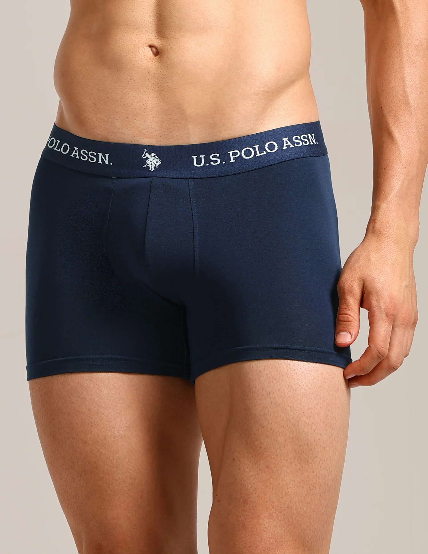 Elastic Waistband Ribbed Solid OET10 Trunks - Pack Of 2 - Image 7