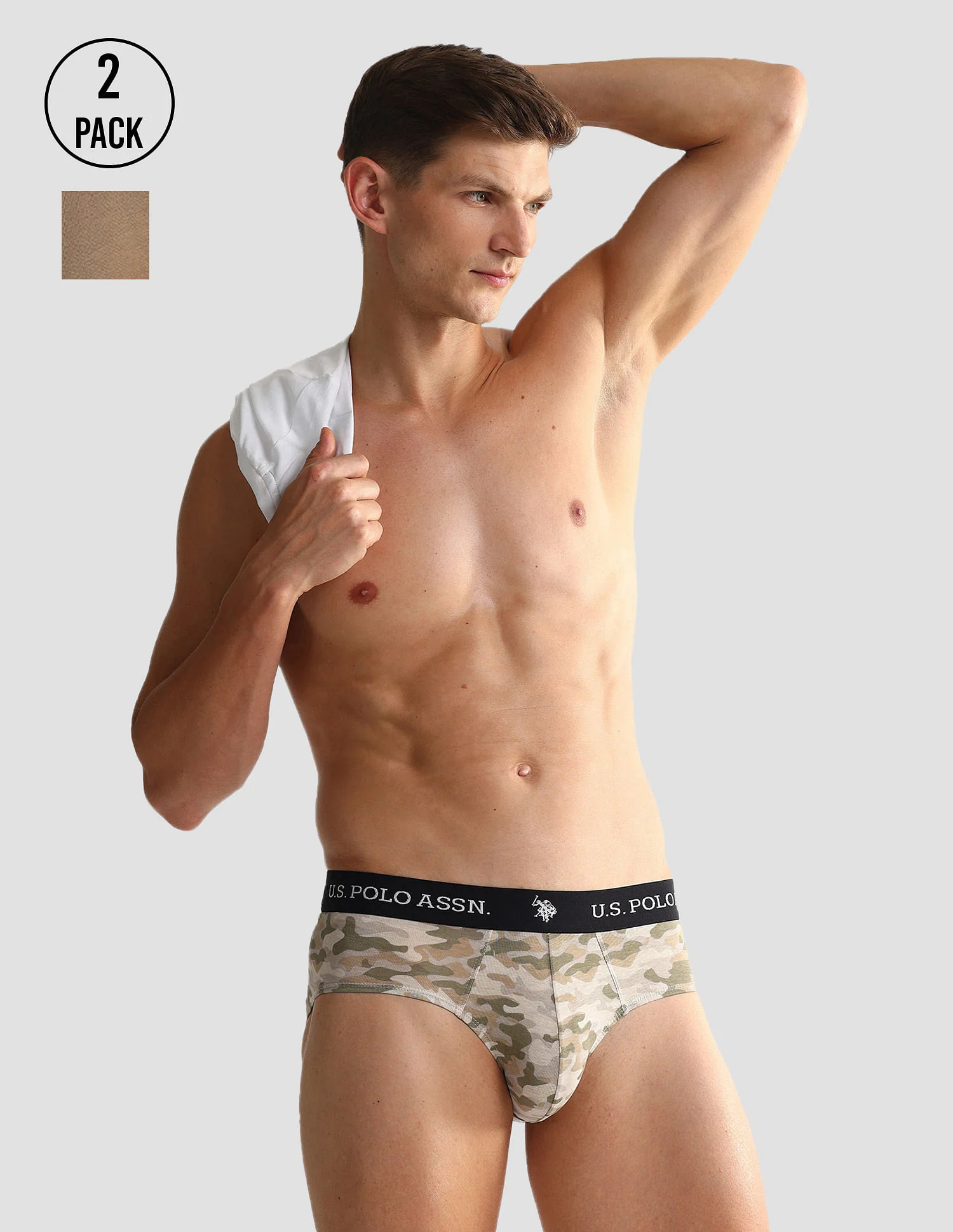 Elasticized Waist OEB09 Briefs - Pack Of 2