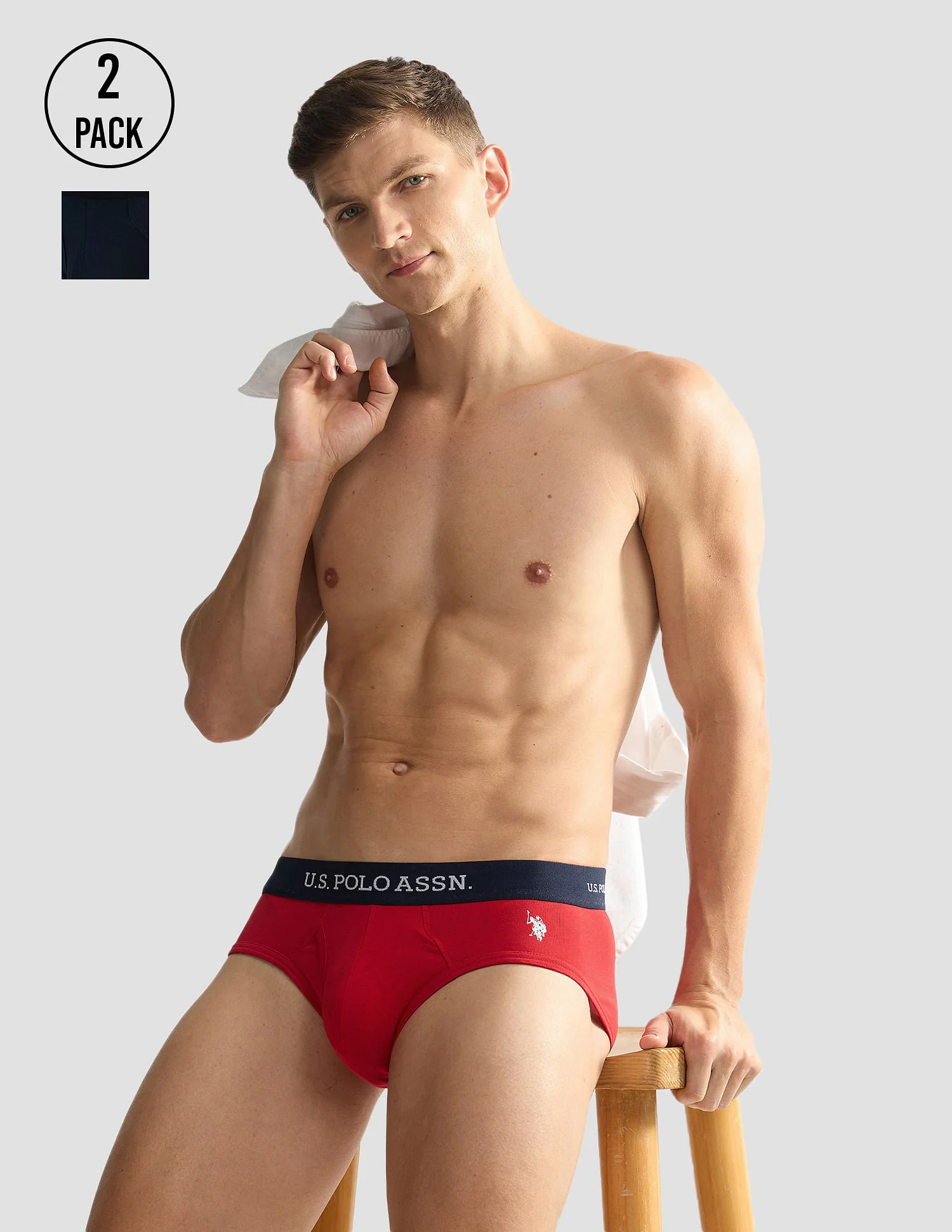 Elasticized Waist OEB11 Briefs - Pack Of 2