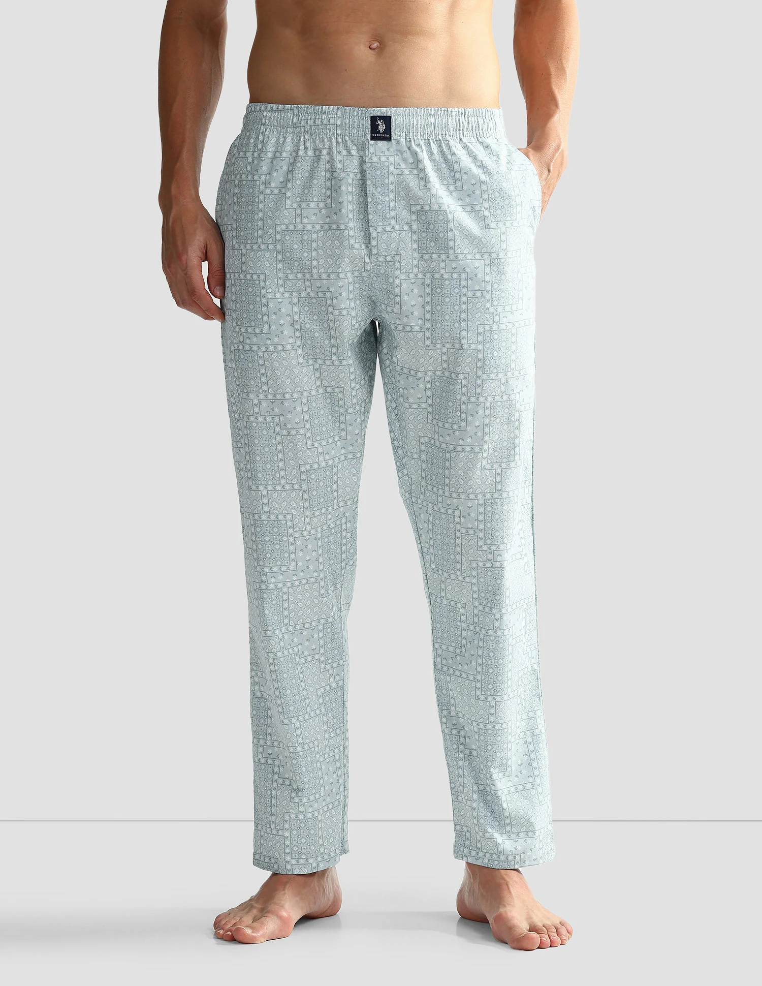 Mid Rise Printed OELP7 Lounge Track Pants - Pack Of 1 - Image 6