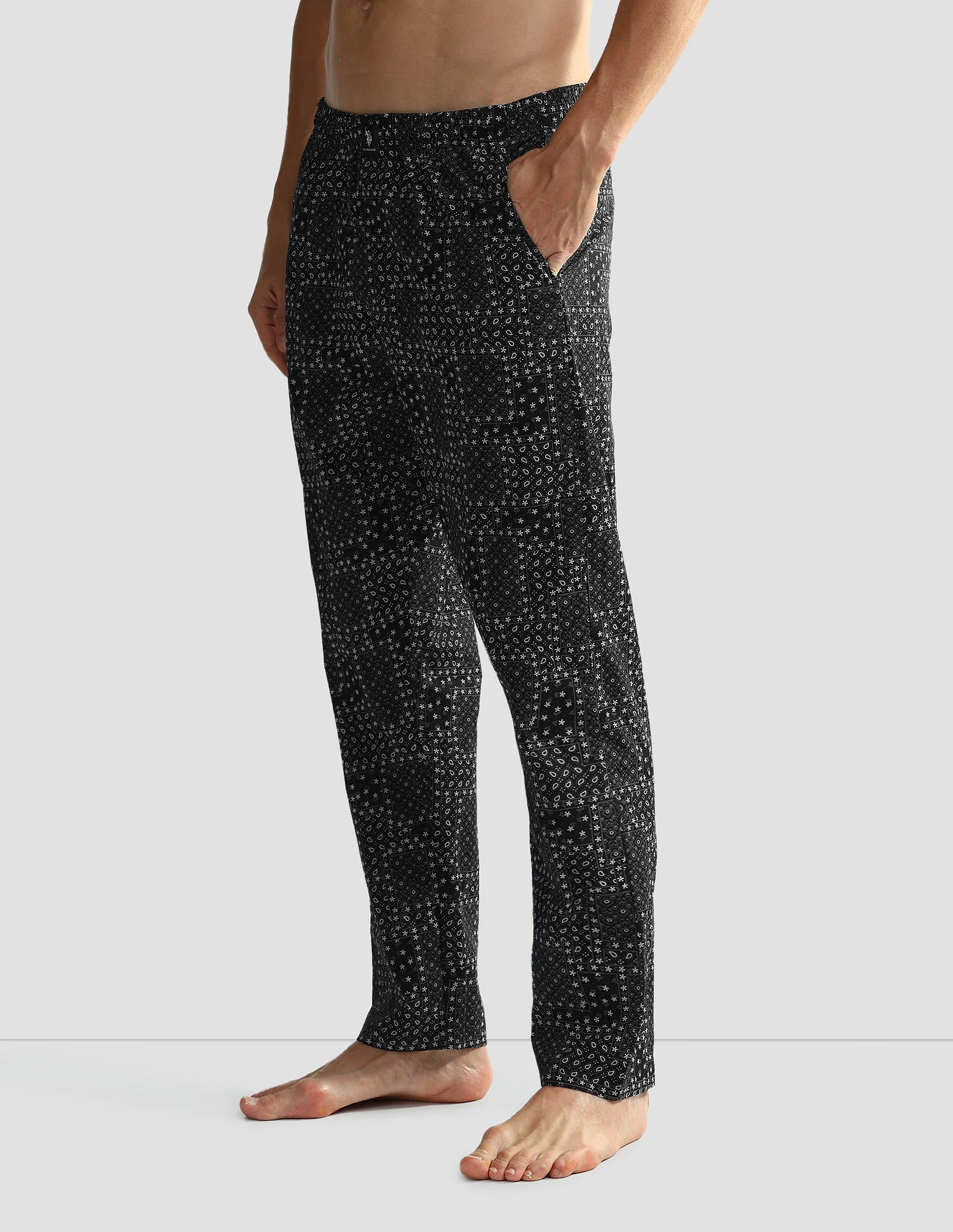 Mid Rise Printed OELP7 Lounge Track Pants - Pack Of 1 - Image 4