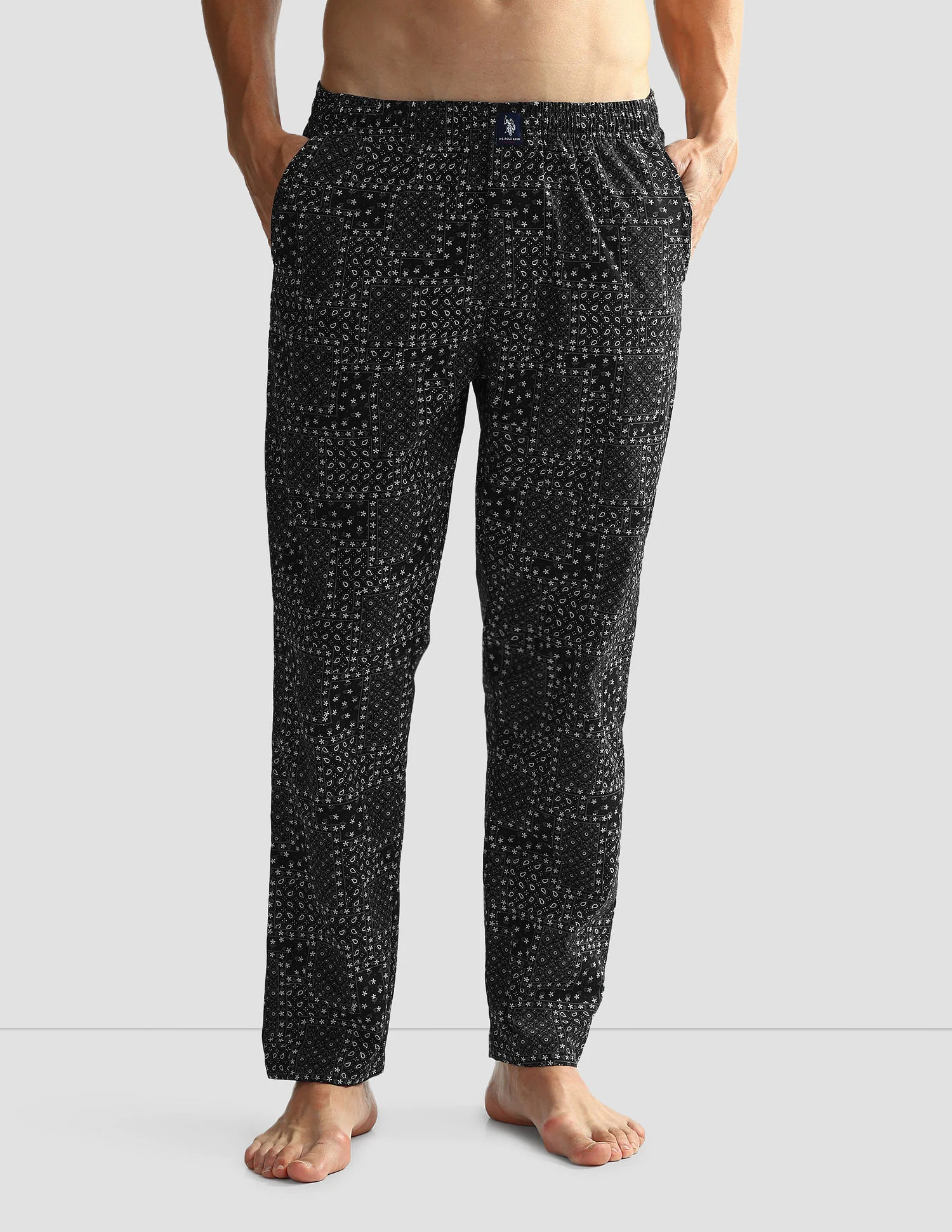 Mid Rise Printed OELP7 Lounge Track Pants - Pack Of 1 - Image 6