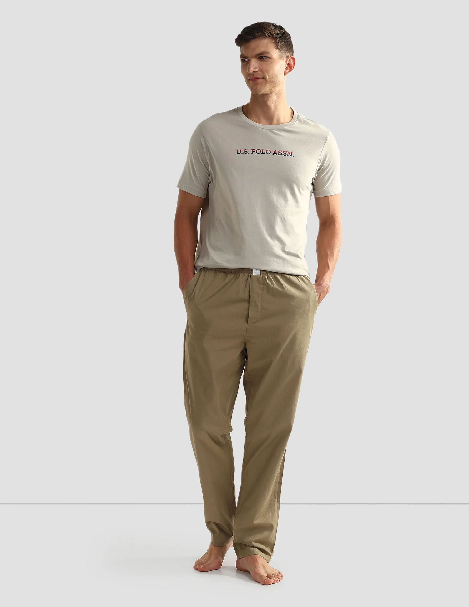 Men Lightweight Pure Cotton OELP6 Lounge Pants - Image 3