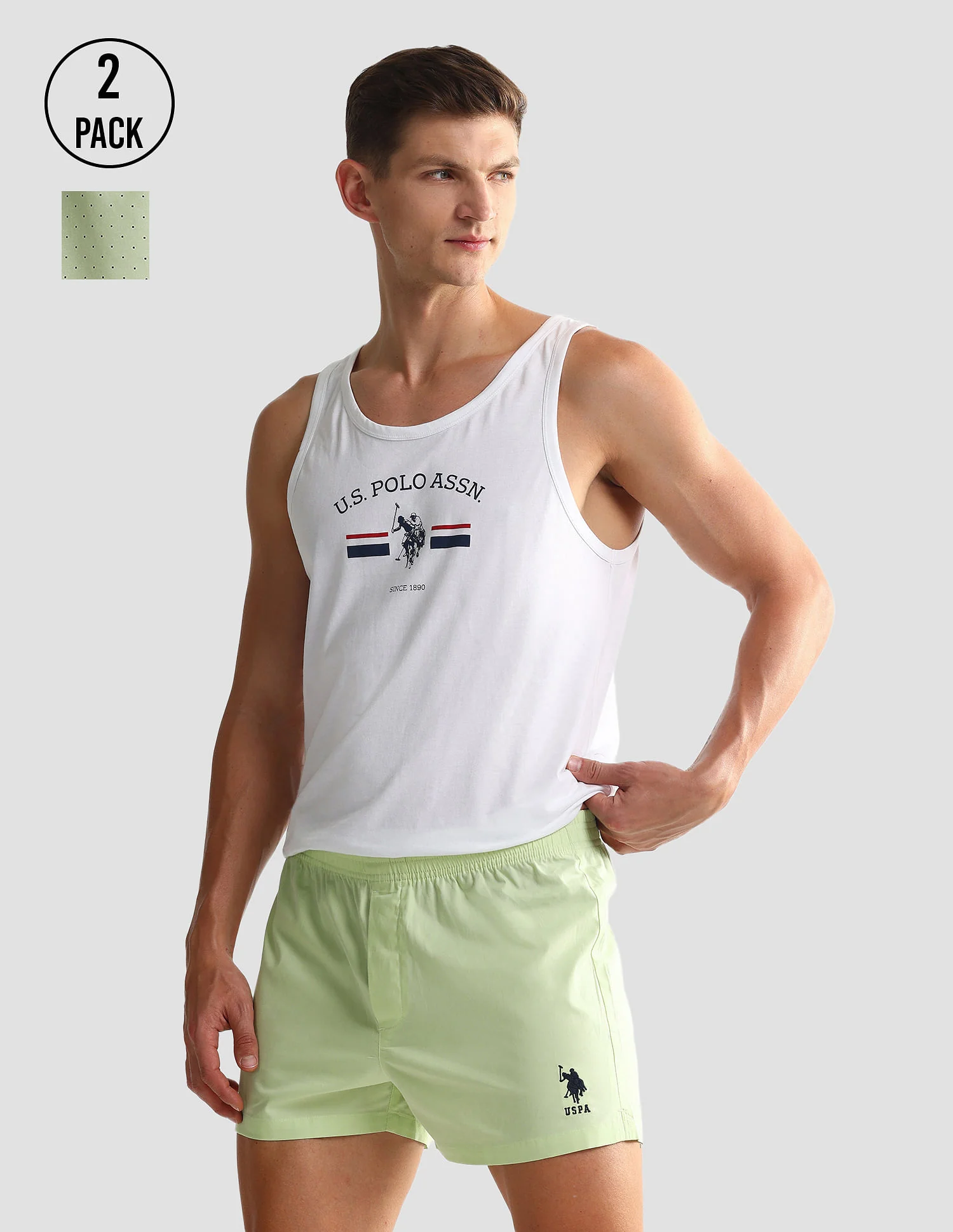 Mid Rise Solid OEX05 Shorts - Pack Of 2
