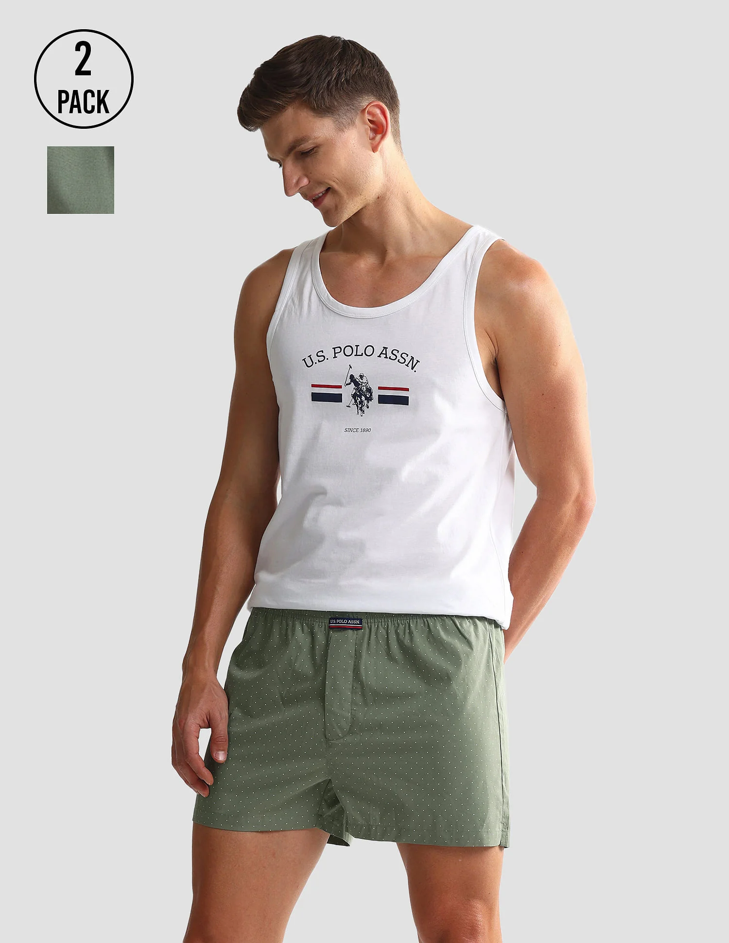 Mid Rise Solid OEX05 Shorts - Pack Of 2