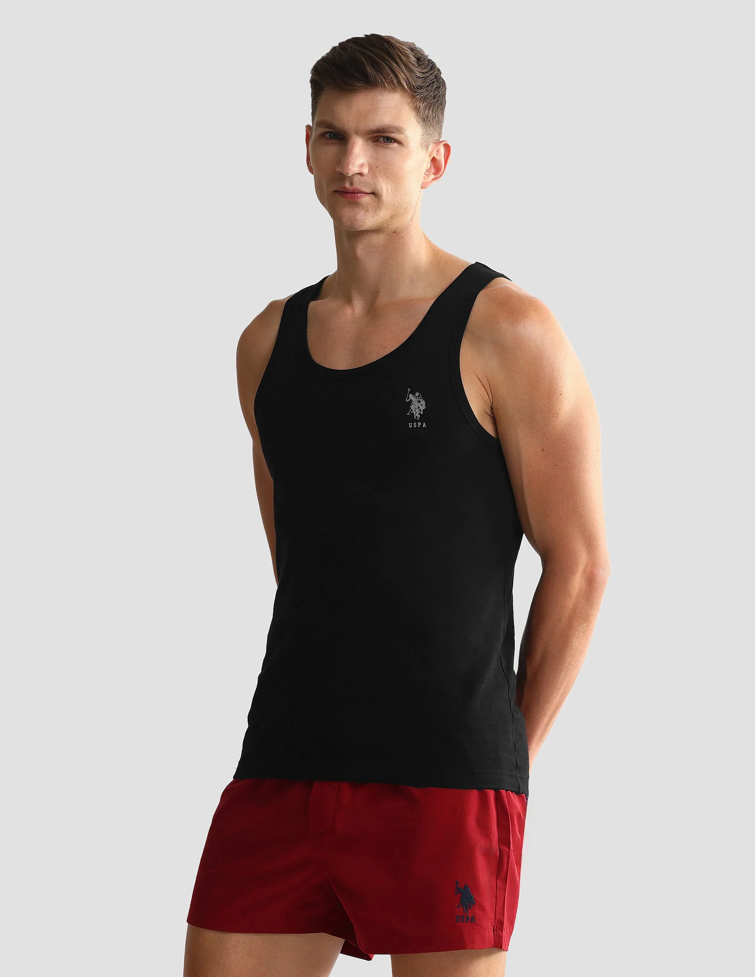 Pack Of 2 Men Scoop Neck Sleeveless Cotton Innerwear Vests - Image 4