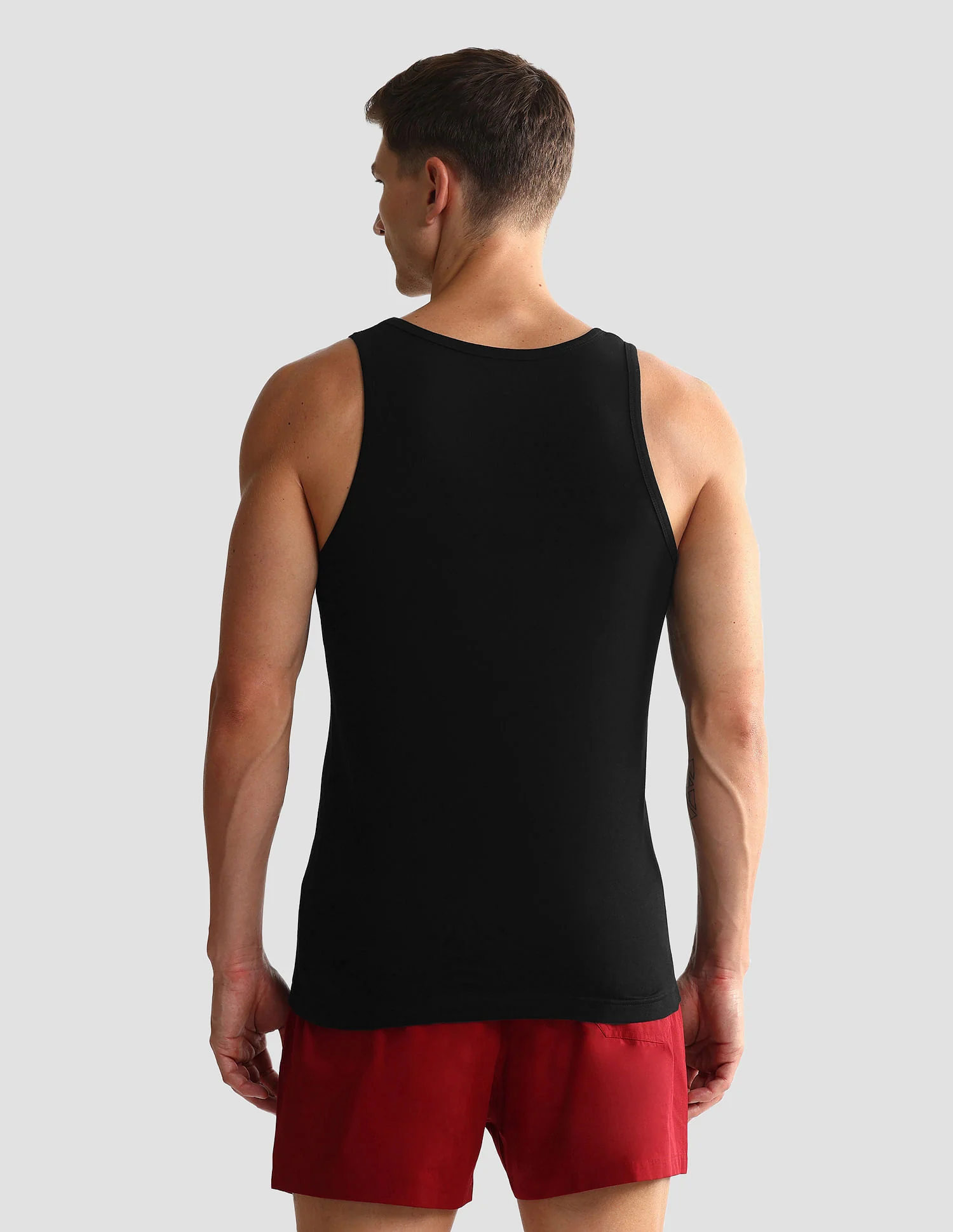 Pack Of 2 Men Scoop Neck Sleeveless Cotton Innerwear Vests - Image 5