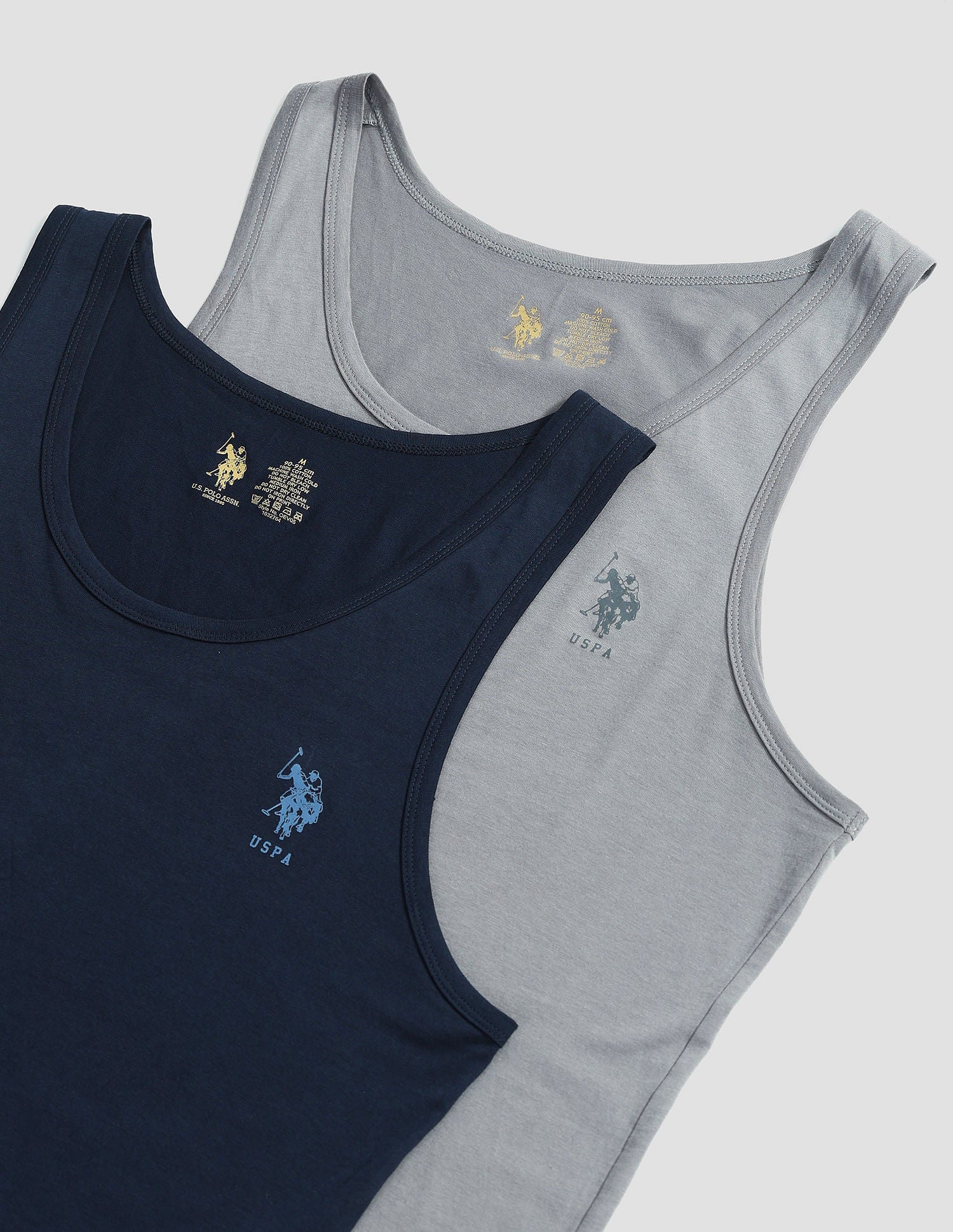Solid Cotton OEV05 Vest - Pack Of 2 - Image 2