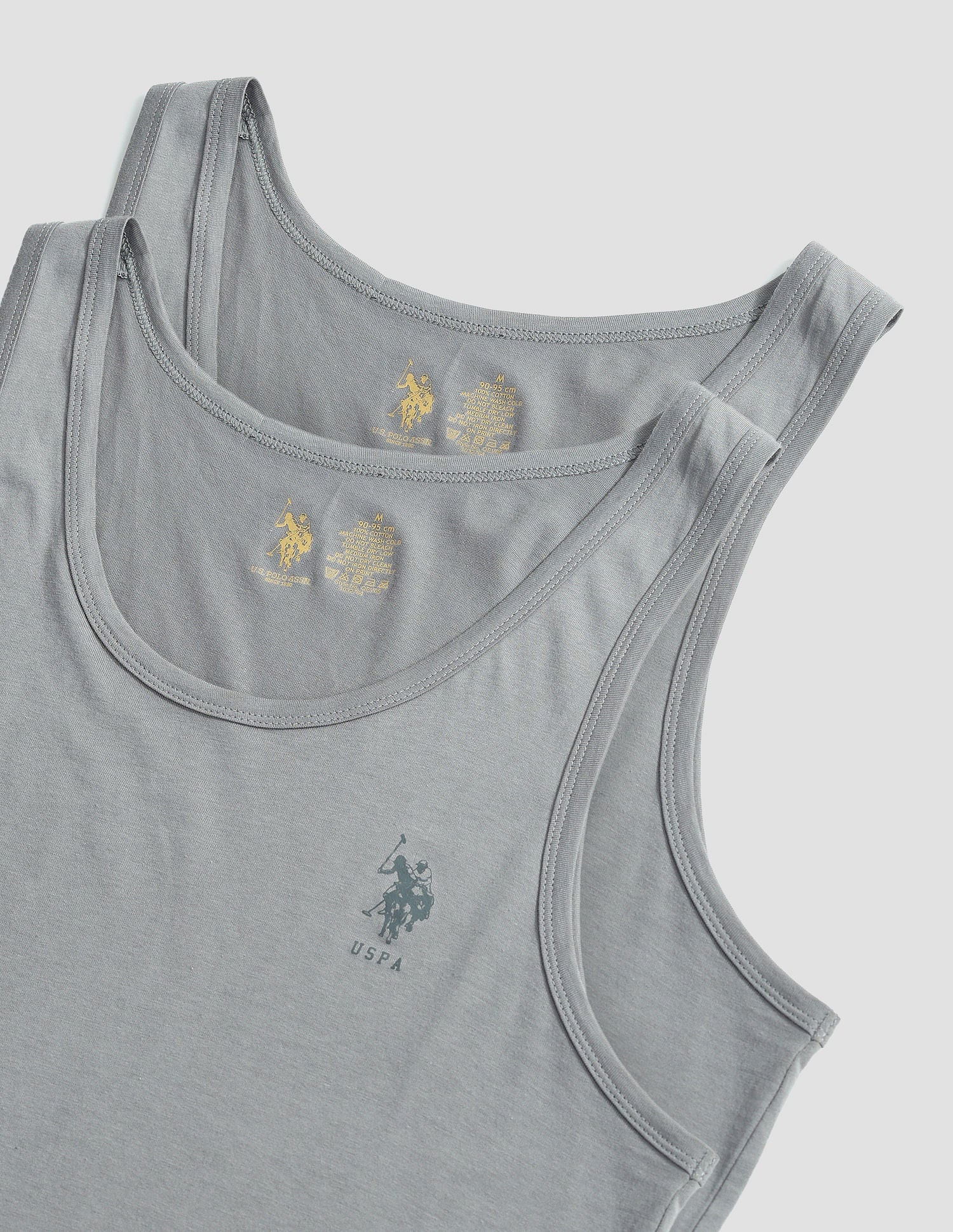 Solid Cotton OEV05 Vest - Pack Of 2 - Image 2
