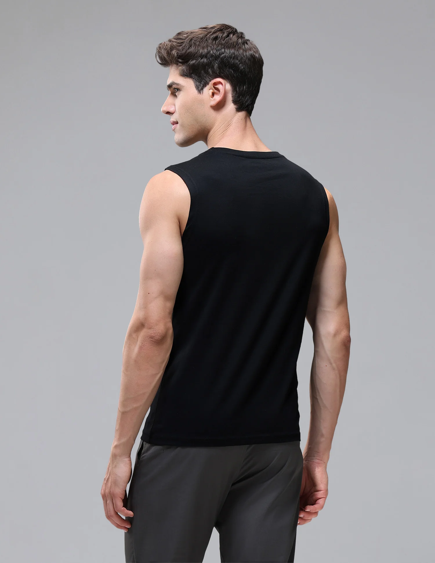 Solid Cotton OEV06 Vest - Pack Of 1 - Image 5