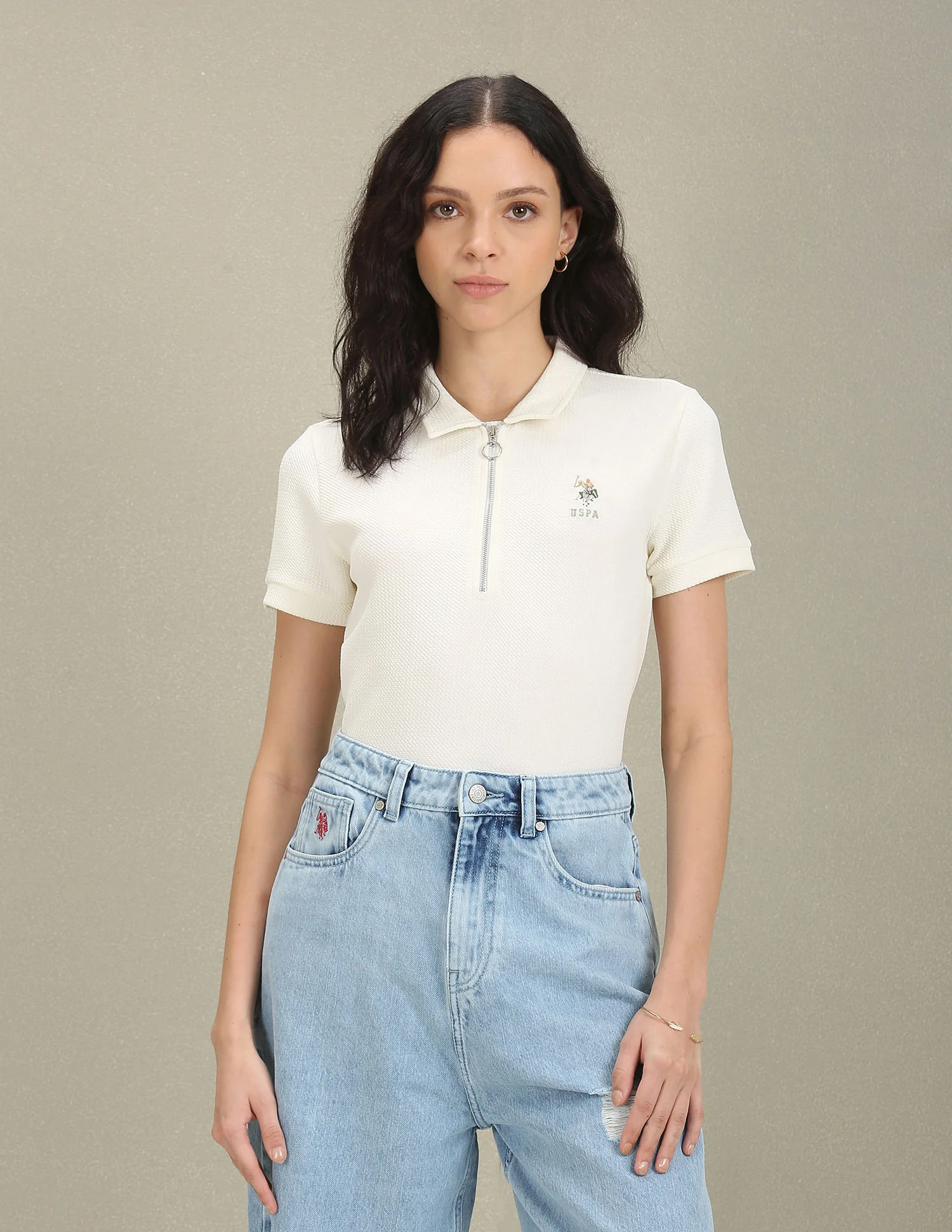 Karara Zipper Polo Shirt - Image 6