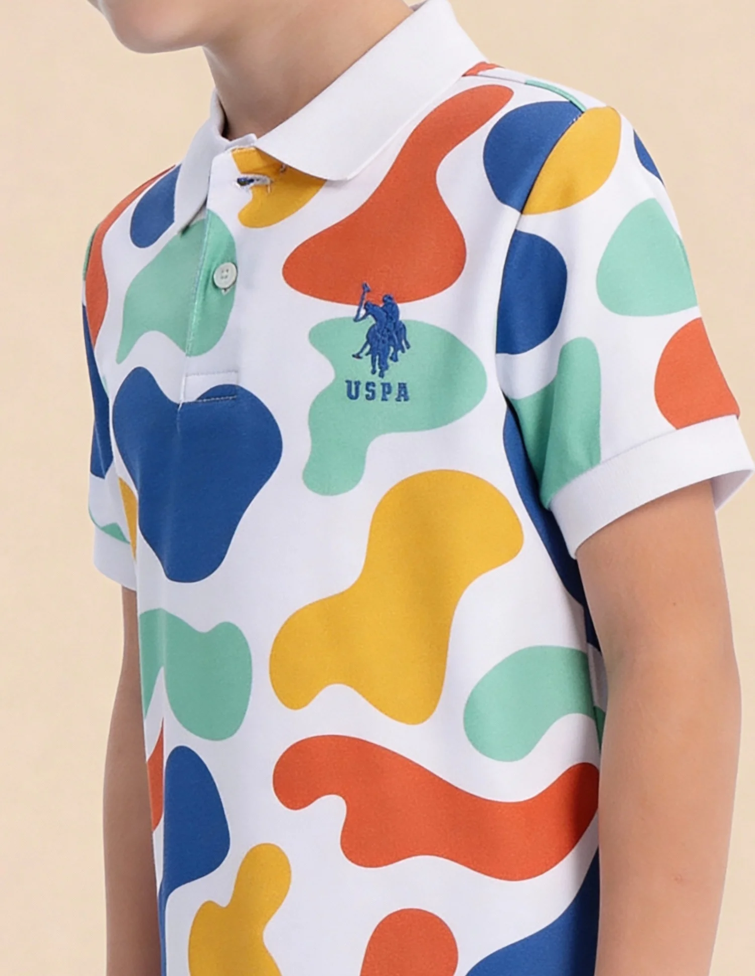Abstract Printed Regular Fit Polo Shirt - Image 6