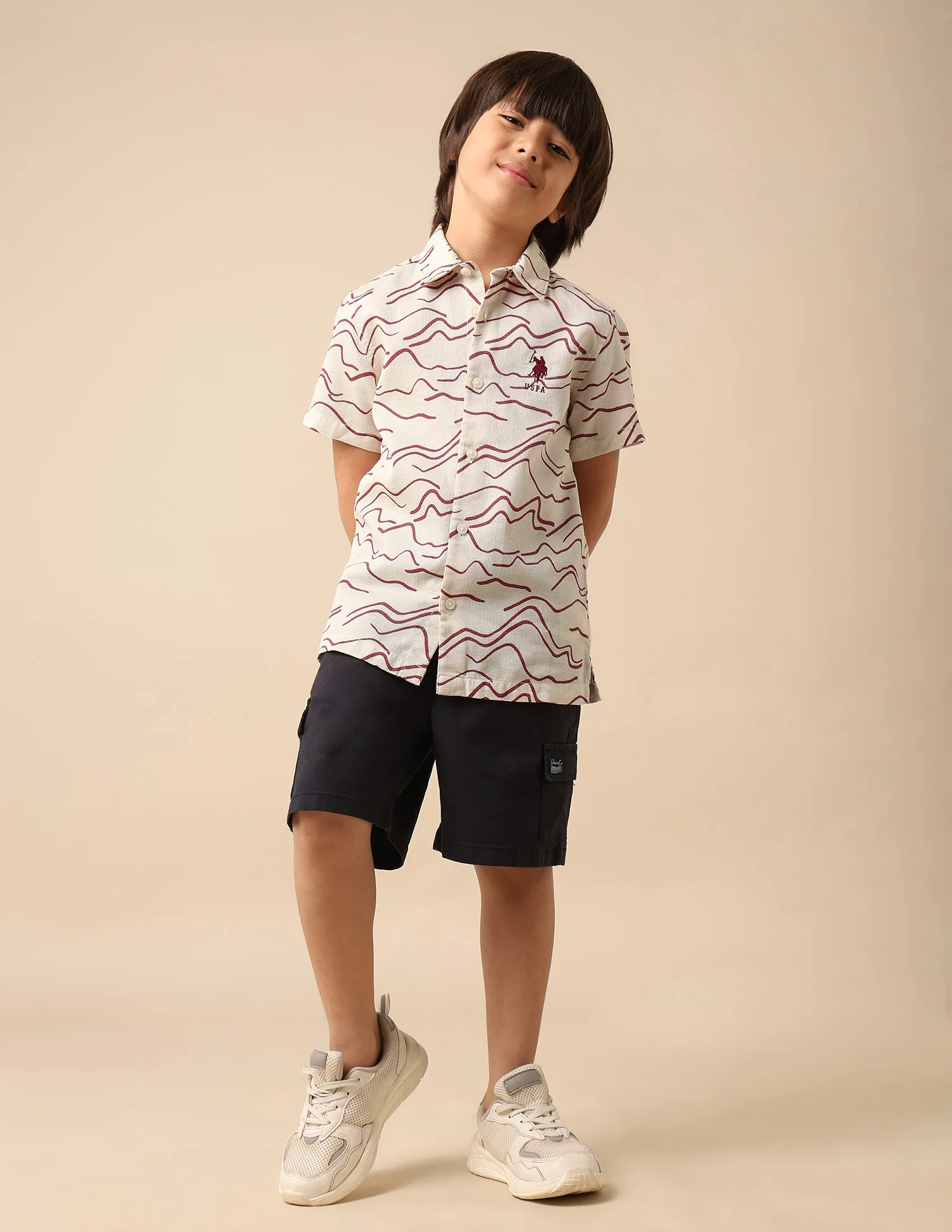 Boys Abstract Printed Pure Cotton Shirt - Image 3