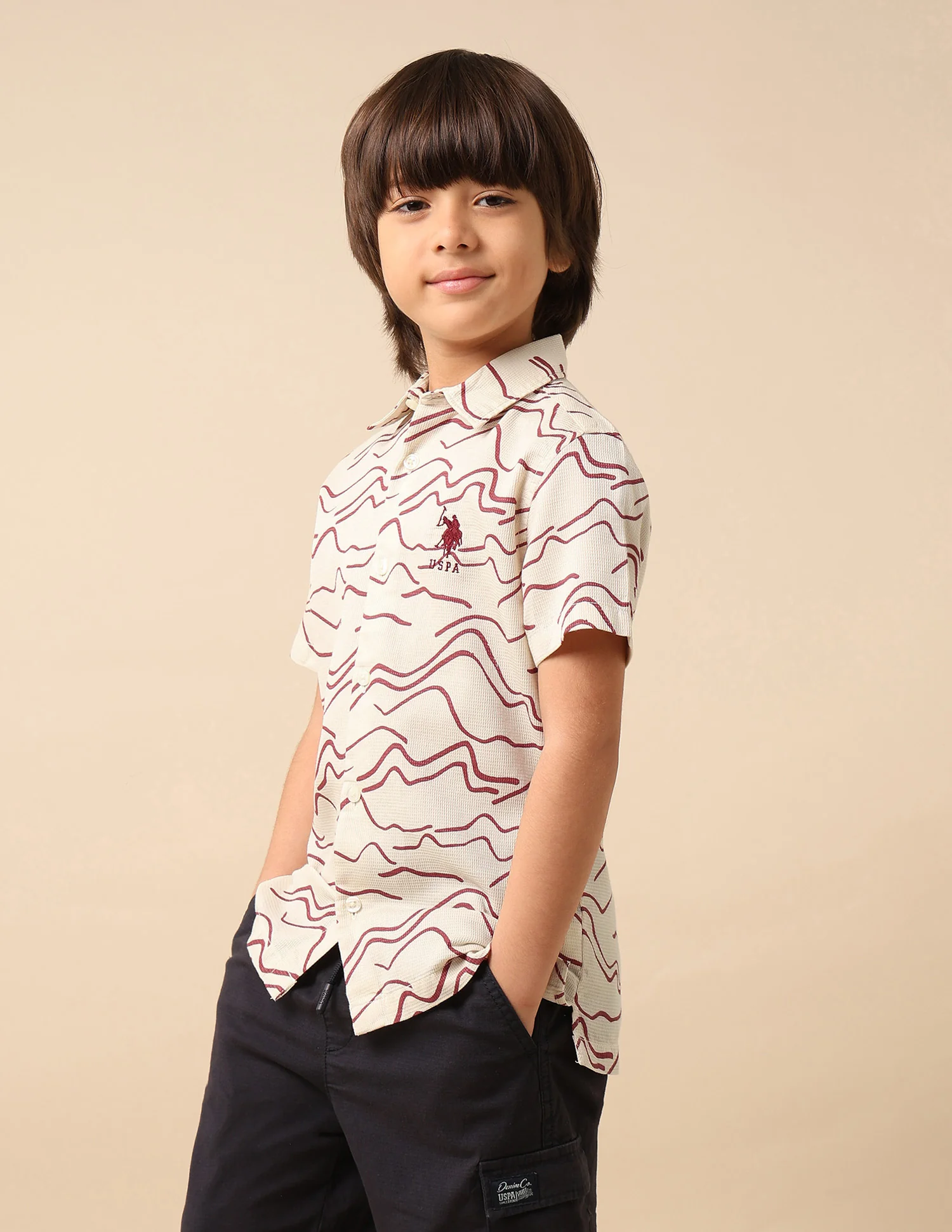 Boys Abstract Printed Pure Cotton Shirt - Image 4