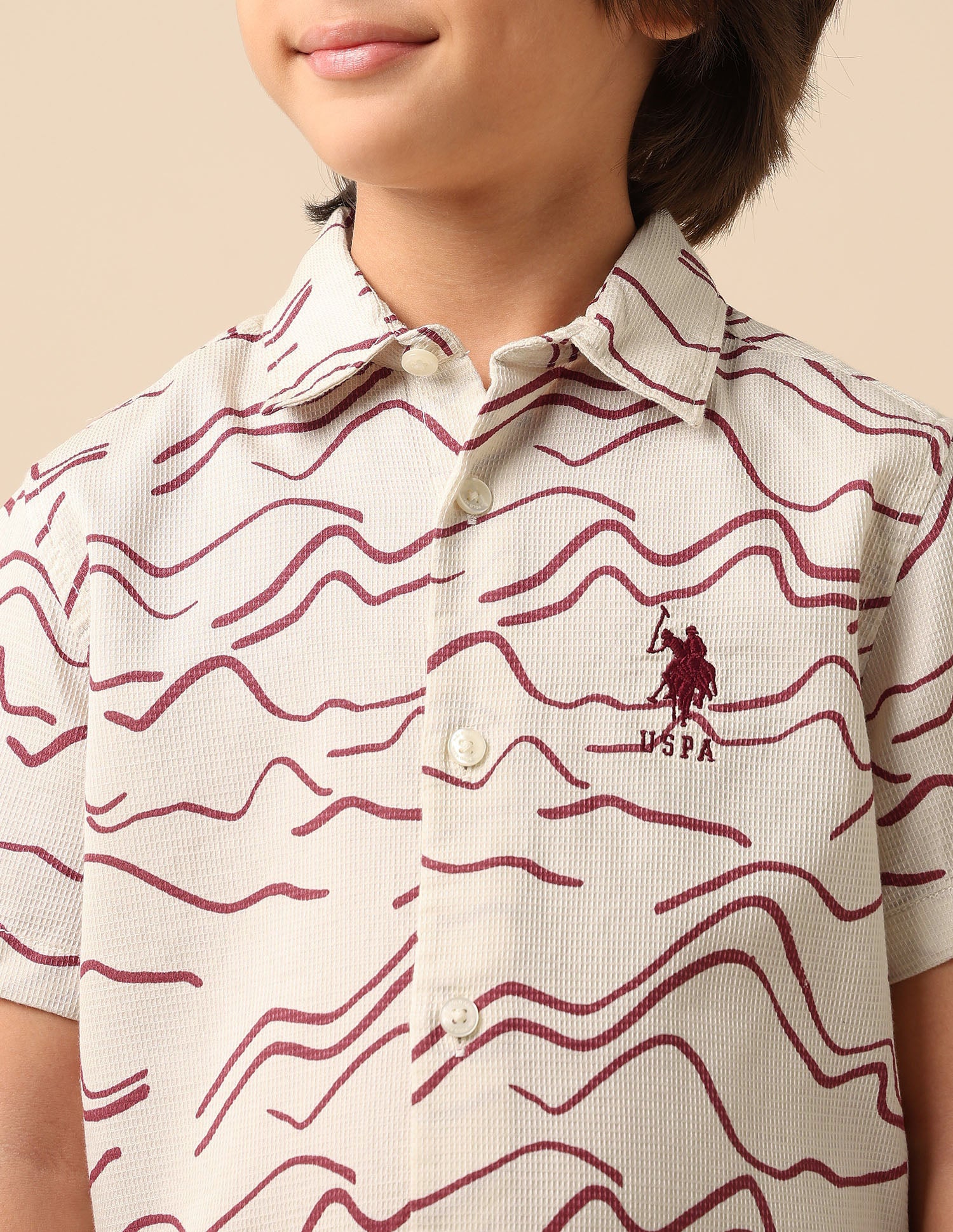 Boys Abstract Printed Pure Cotton Shirt - Image 6