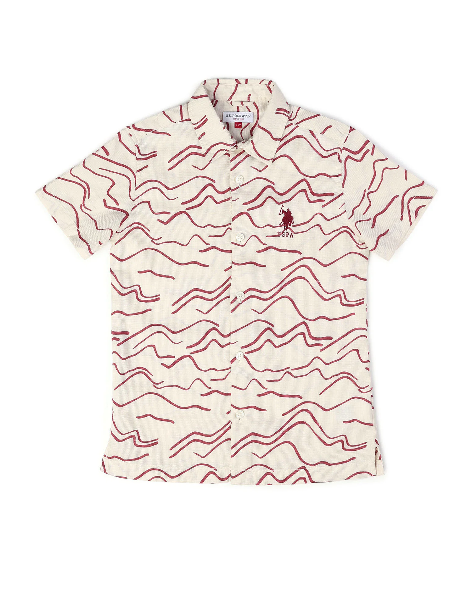 Boys Abstract Printed Pure Cotton Shirt - Image 7