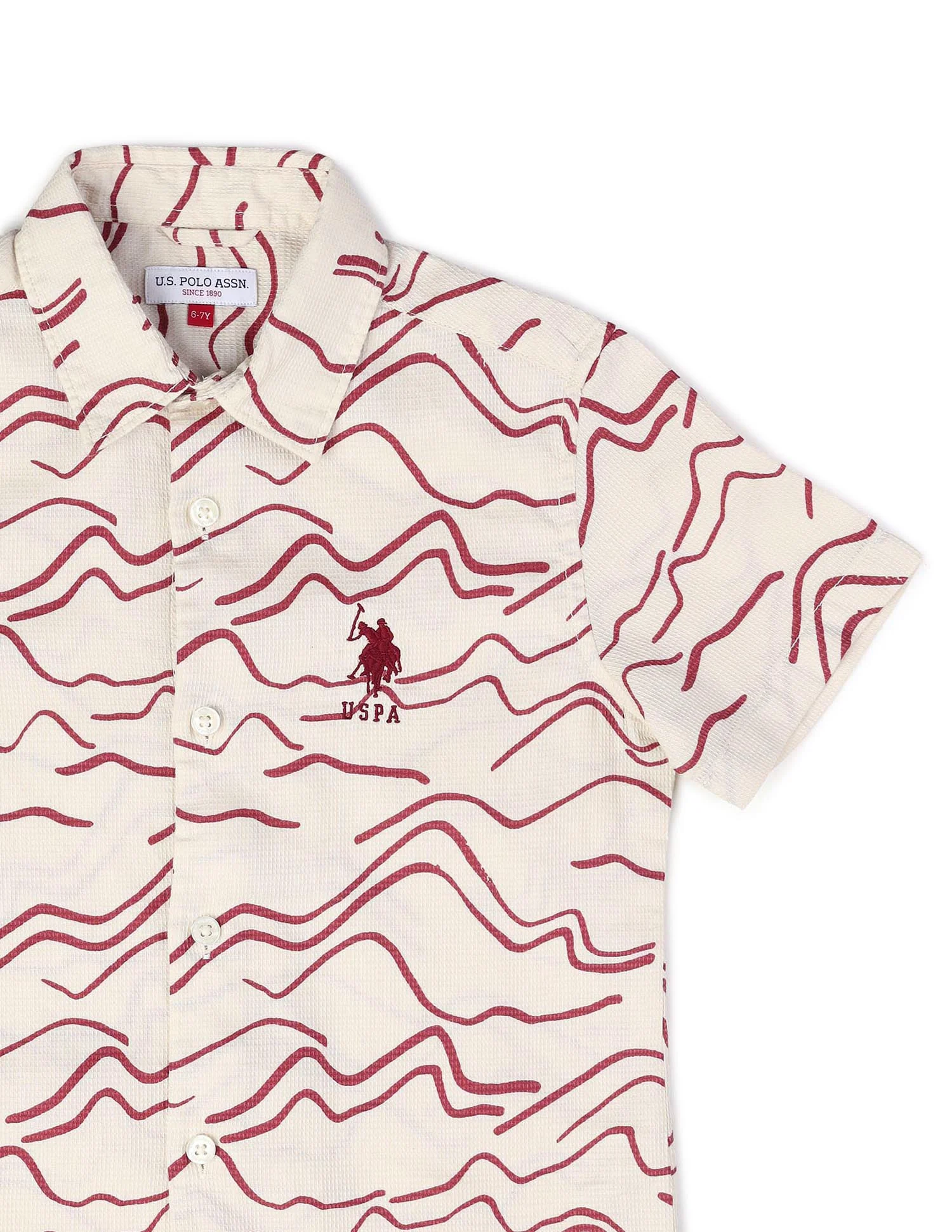 Boys Abstract Printed Pure Cotton Shirt - Image 9