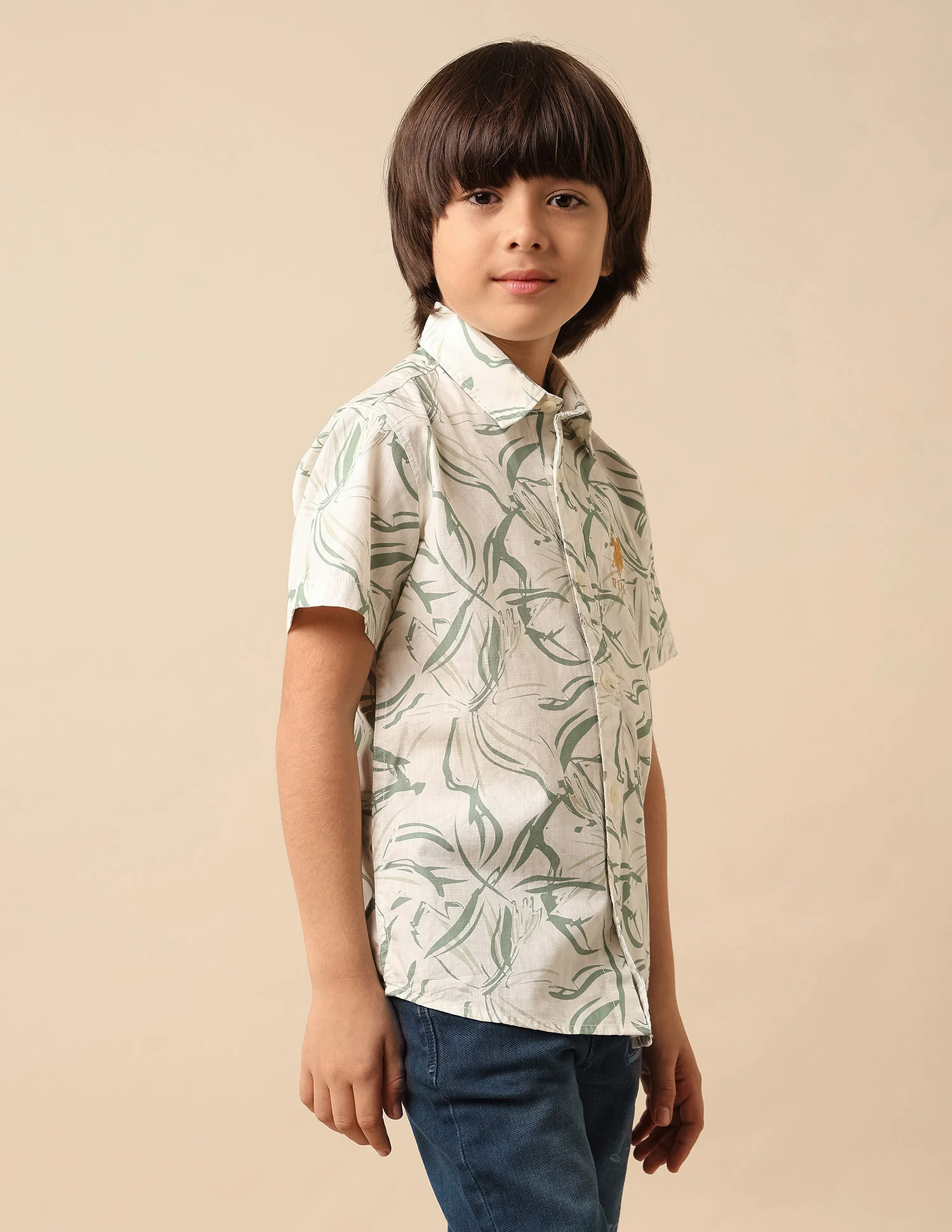 Boys Abstract Printed Pure Cotton Shirt - Image 4