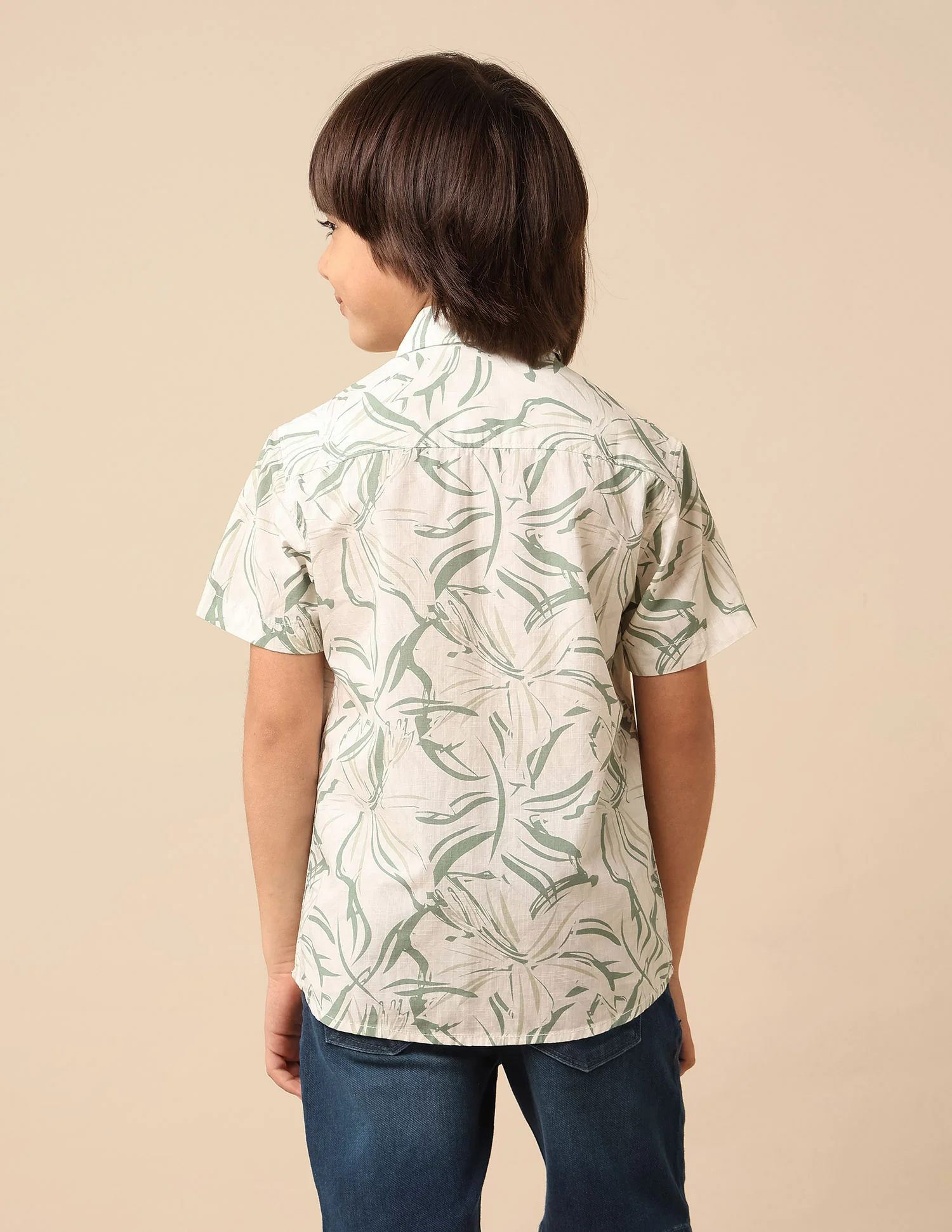 Boys Abstract Printed Pure Cotton Shirt - Image 5