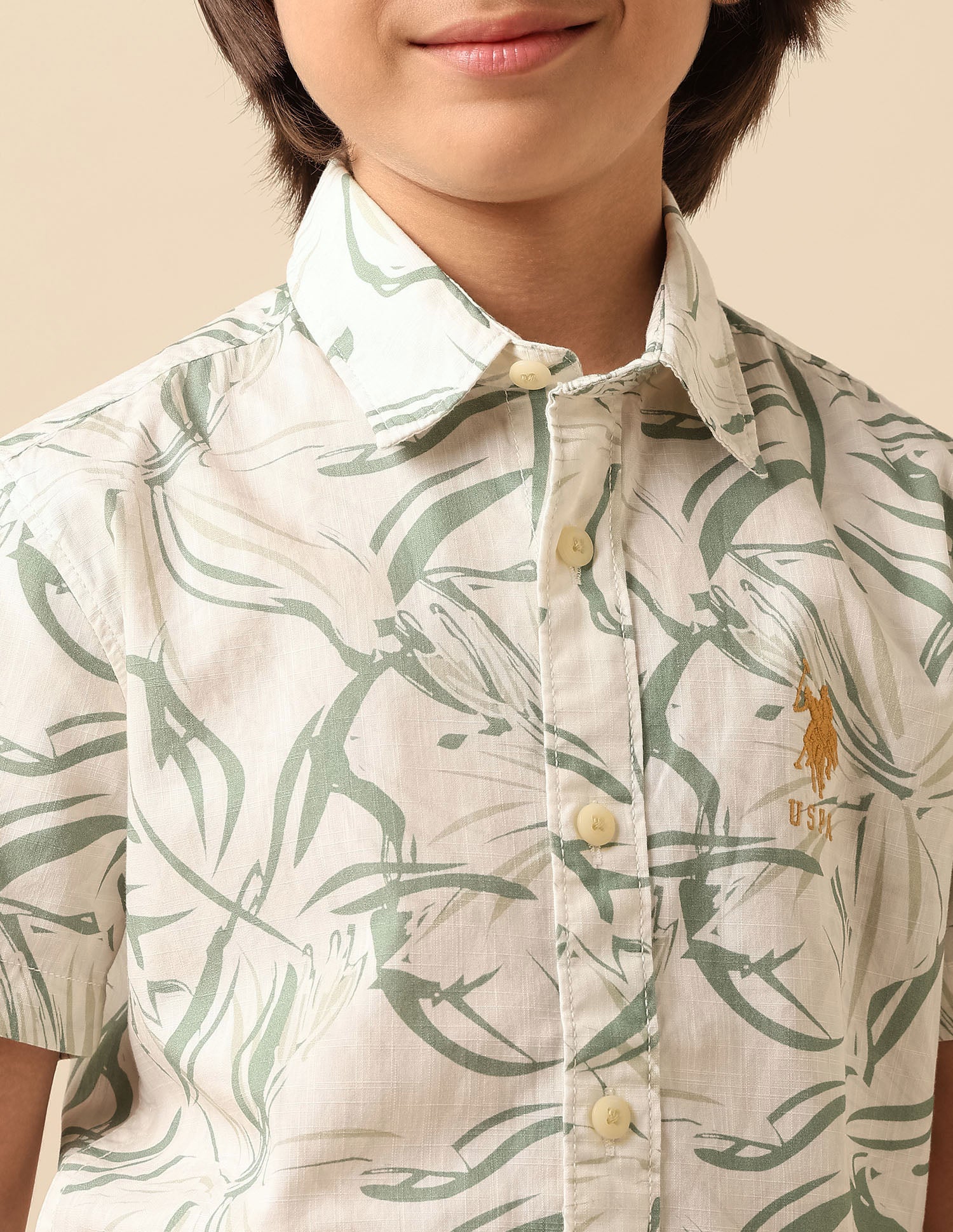 Boys Abstract Printed Pure Cotton Shirt - Image 6