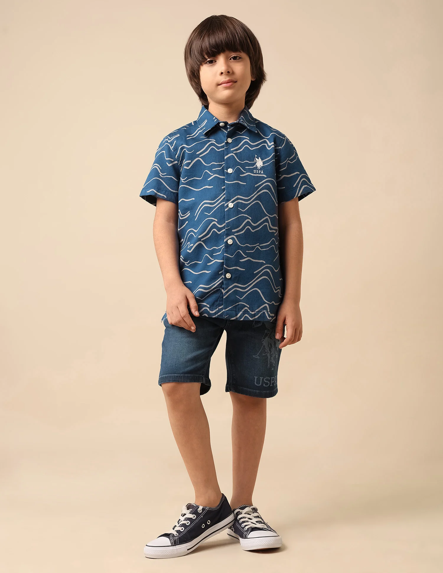 Boys Abstract Printed Pure Cotton Shirt - Image 3