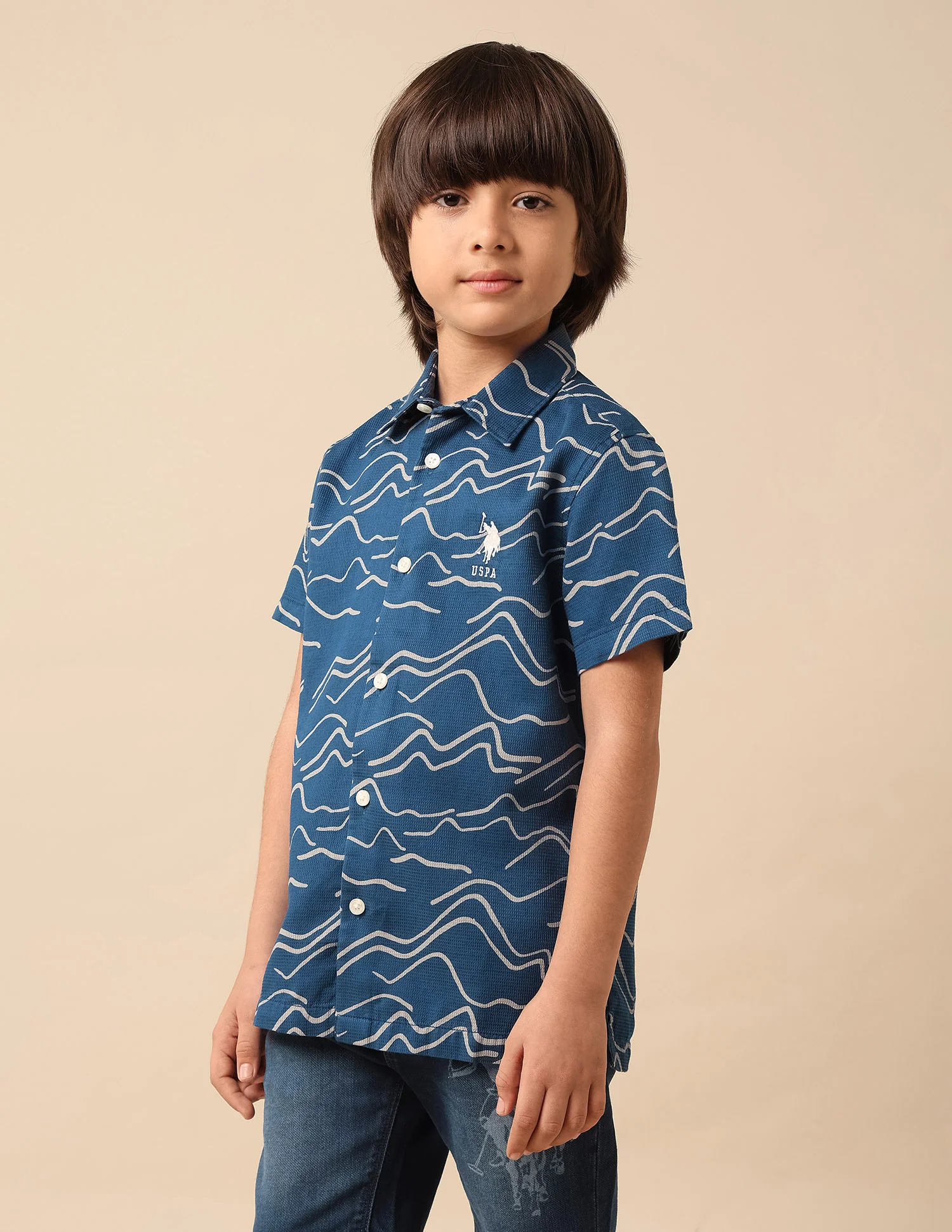 Boys Abstract Printed Pure Cotton Shirt - Image 4