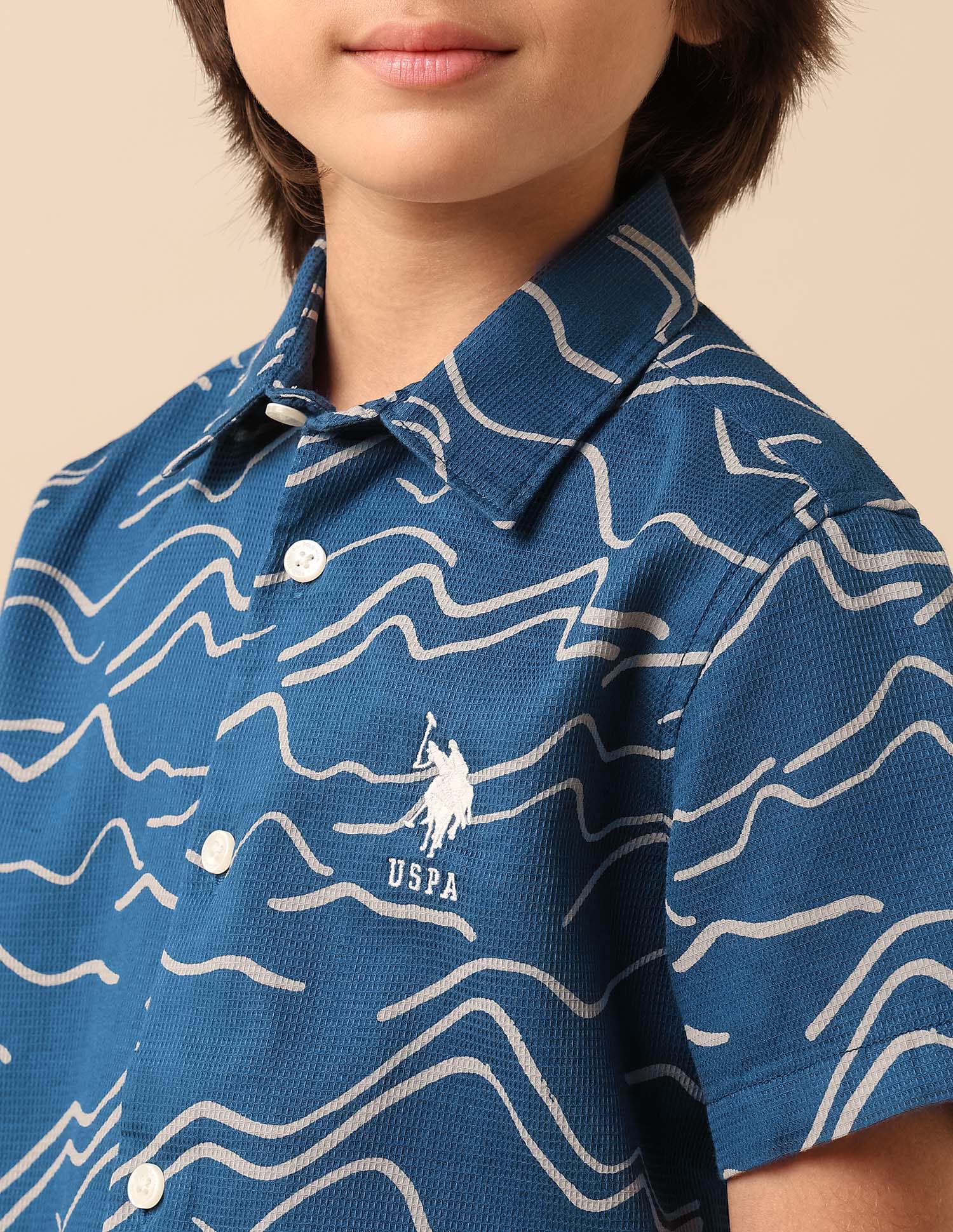 Boys Abstract Printed Pure Cotton Shirt - Image 6