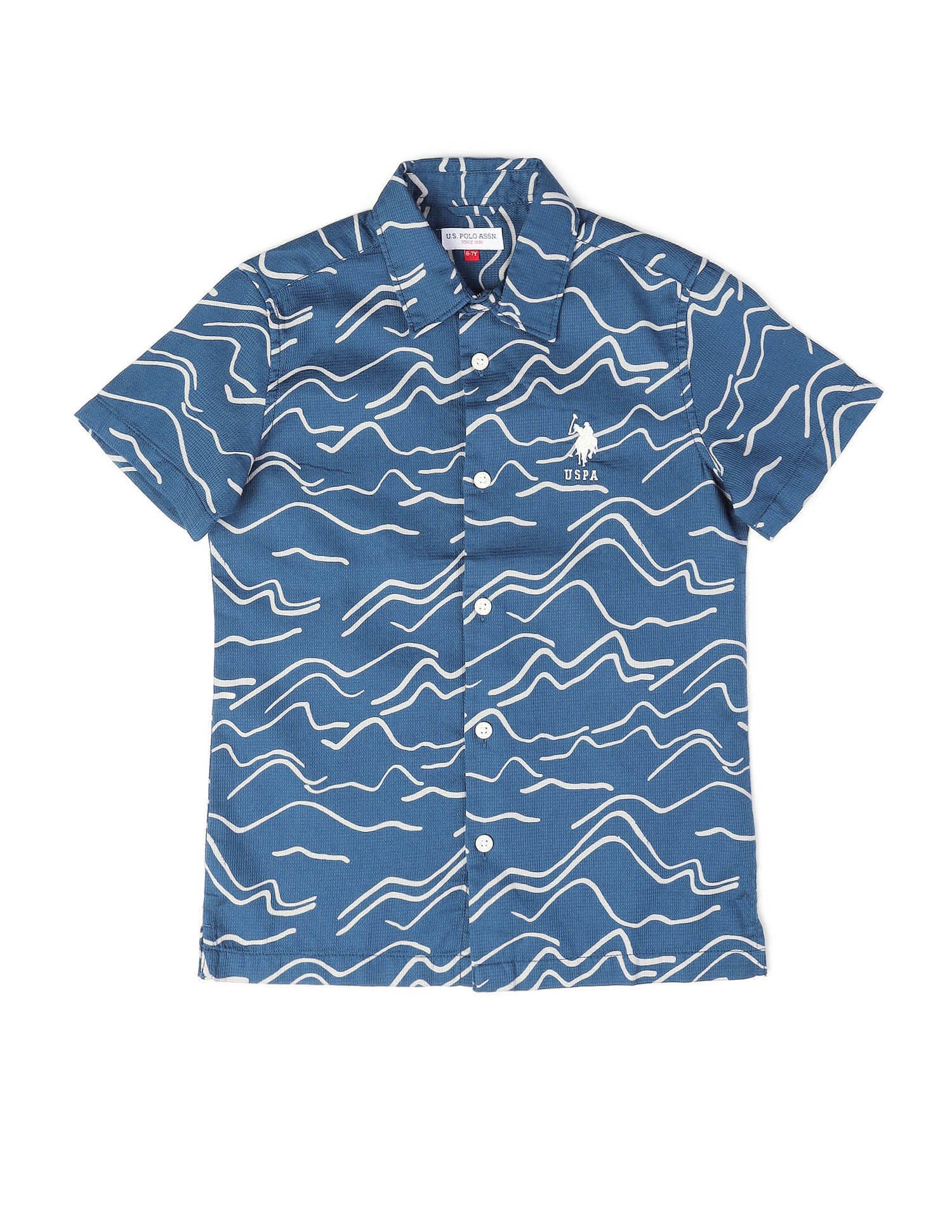 Boys Abstract Printed Pure Cotton Shirt - Image 7