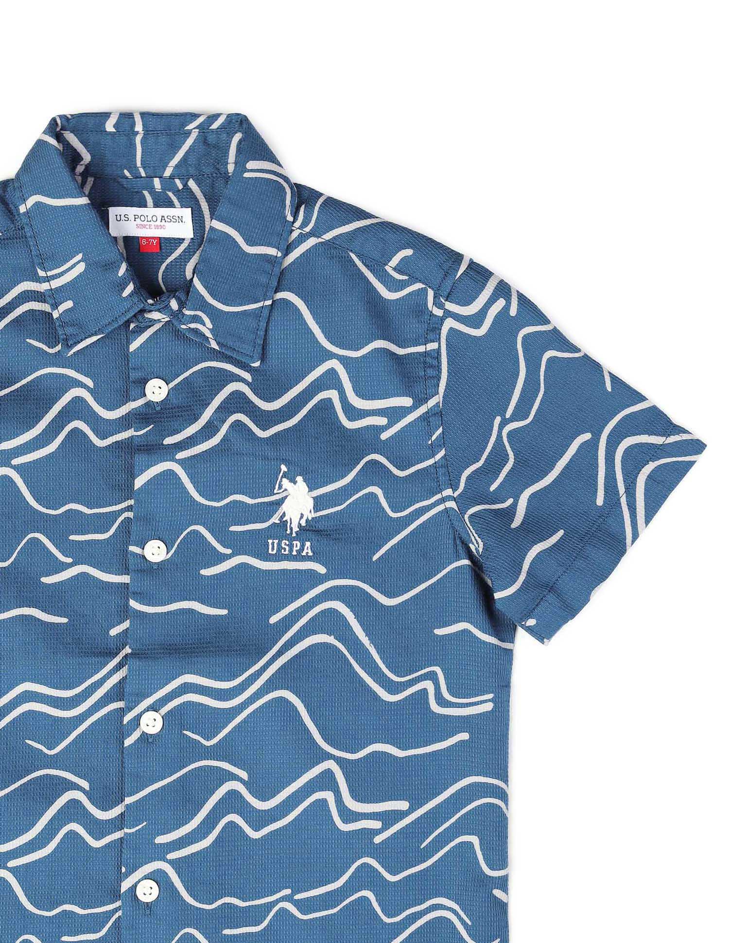 Boys Abstract Printed Pure Cotton Shirt - Image 9