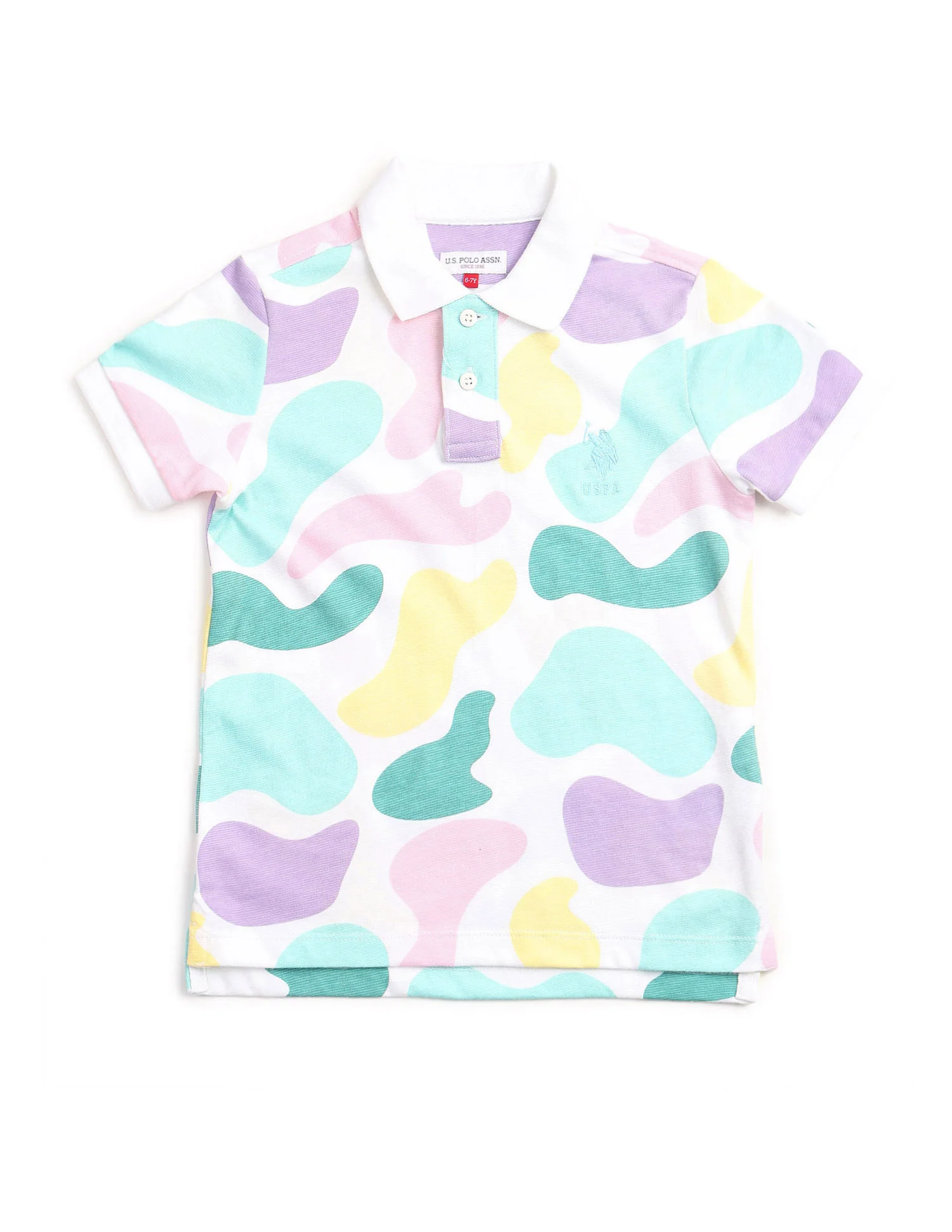 Boys Abstract Printed Regular Fit Polo Shirt - Image 6
