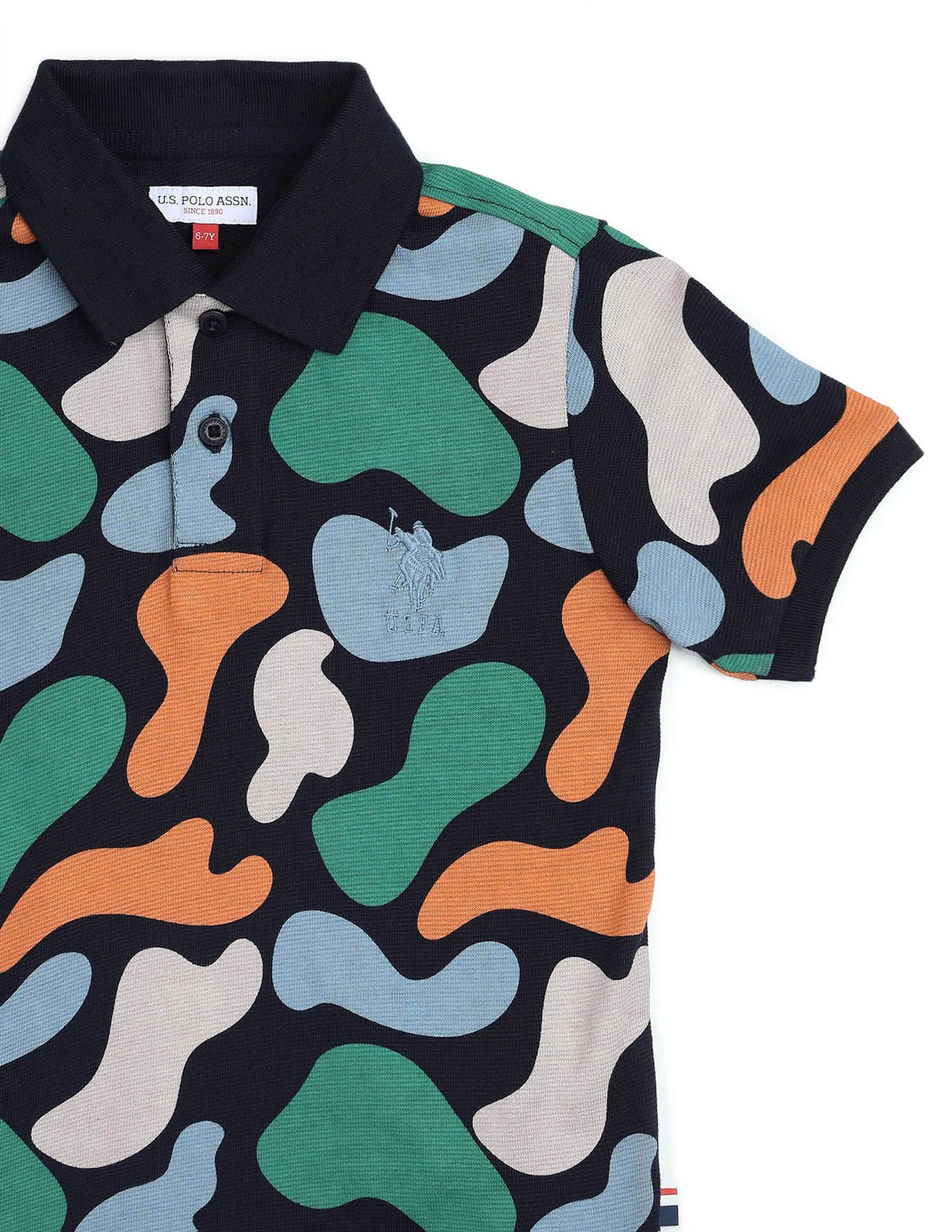 Boys Abstract Printed Regular Fit Polo Shirt - Image 9