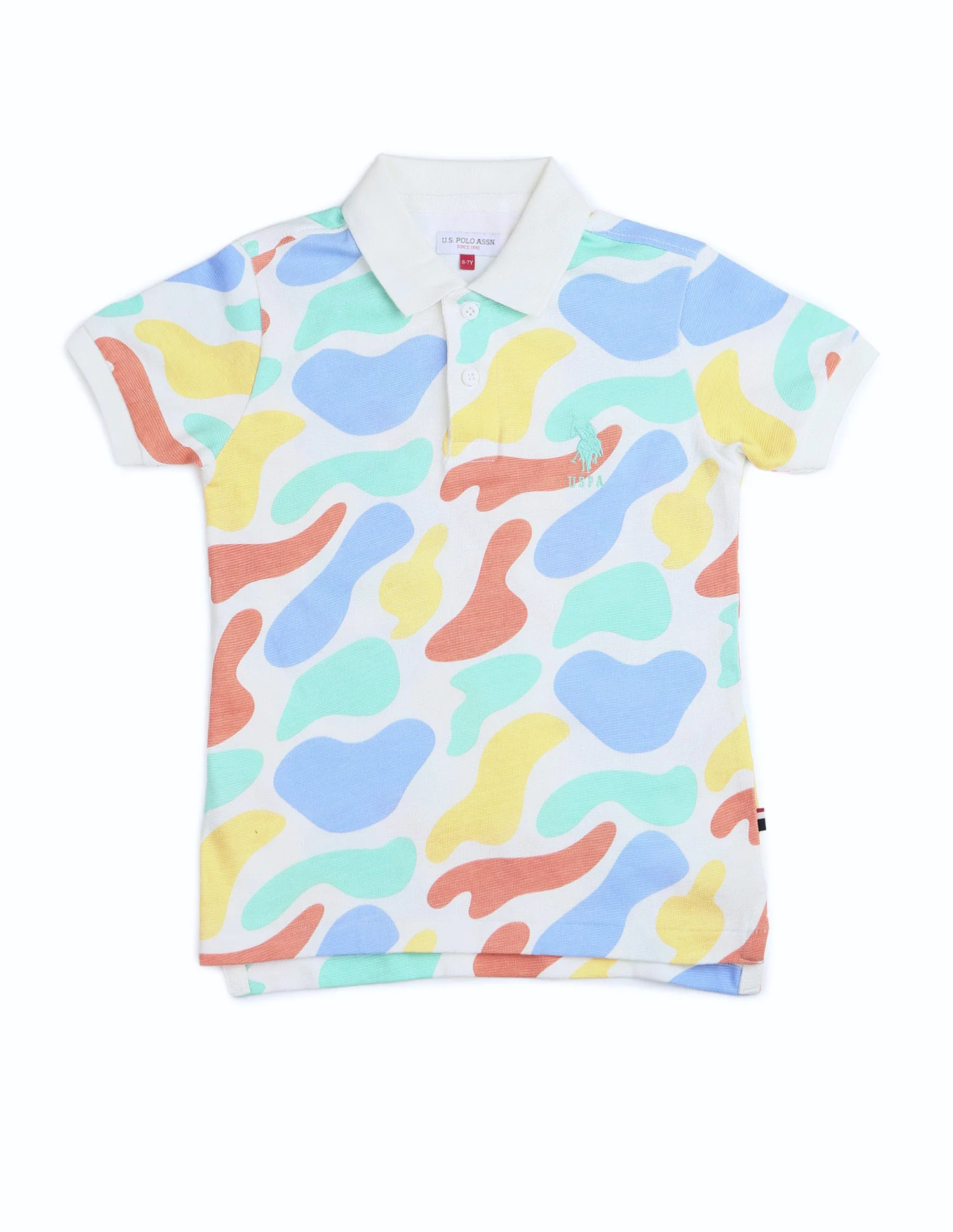 Boys Abstract Printed Regular Fit Polo Shirt - Image 7