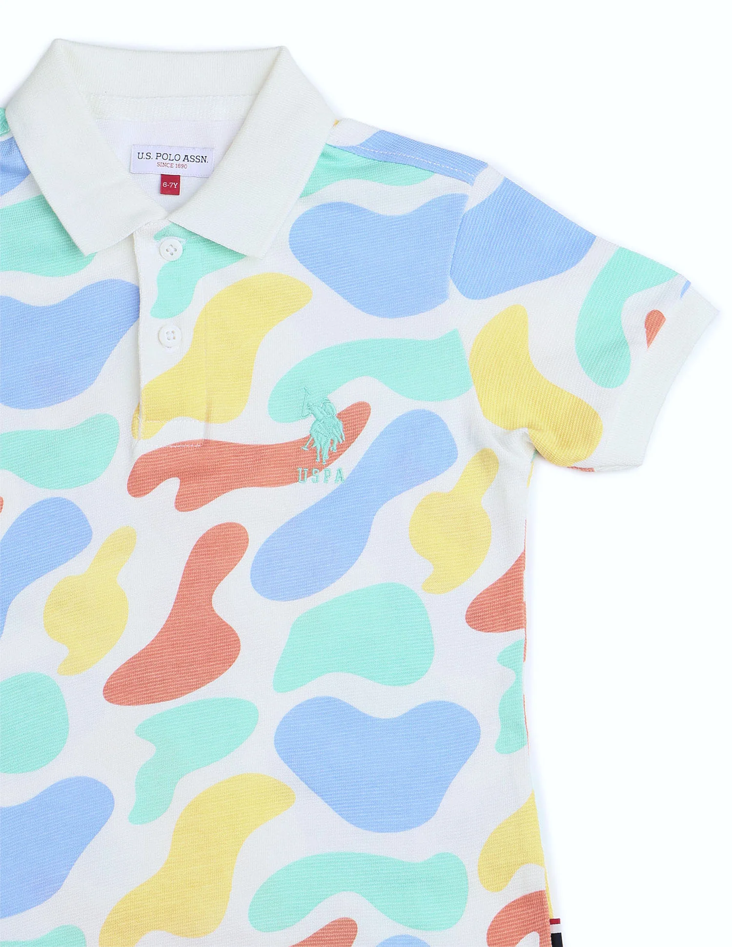 Boys Abstract Printed Regular Fit Polo Shirt - Image 9