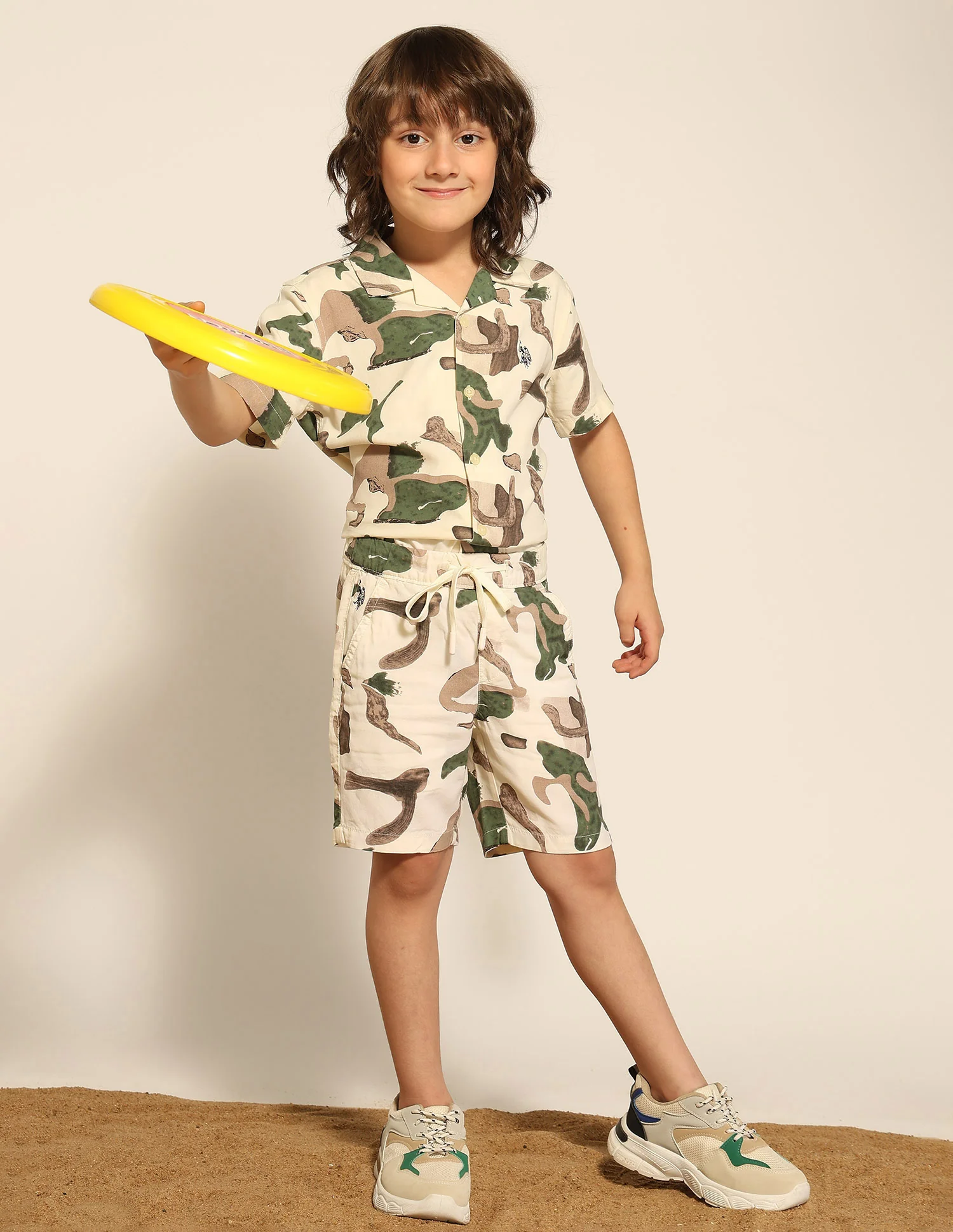 Boys Abstract Printed Regular Fit Shorts