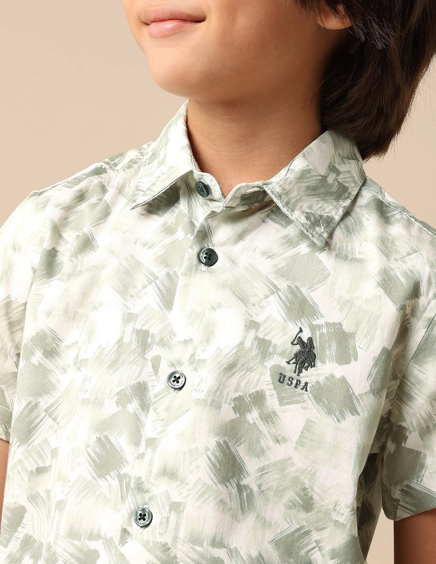 Boys Abstract Printed Satin Shirt - Image 6