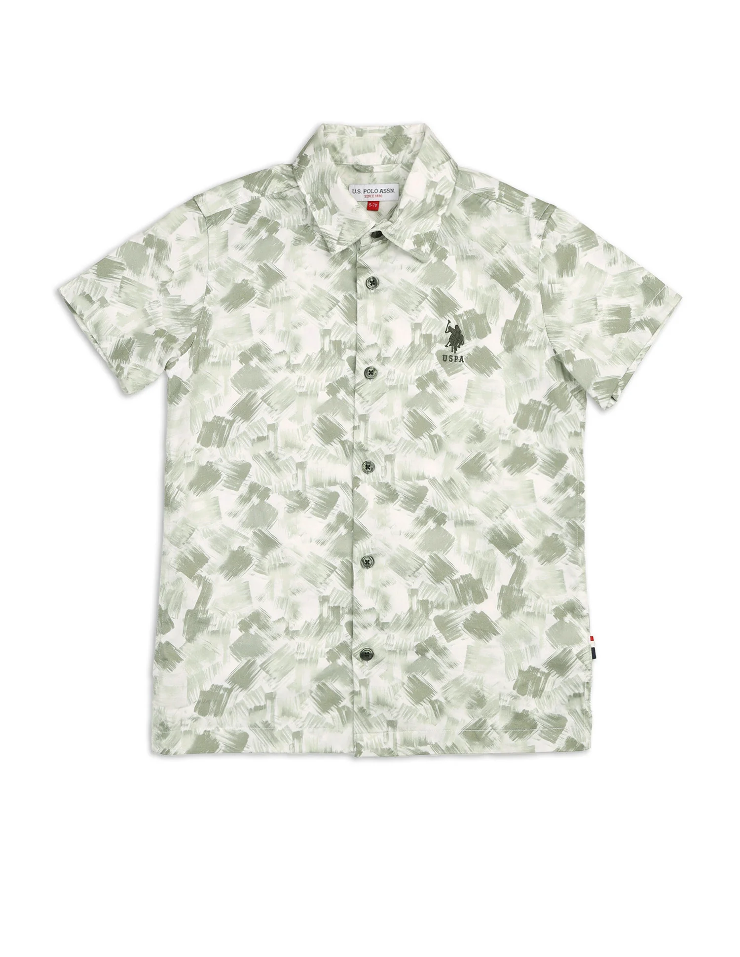 Boys Abstract Printed Satin Shirt - Image 7
