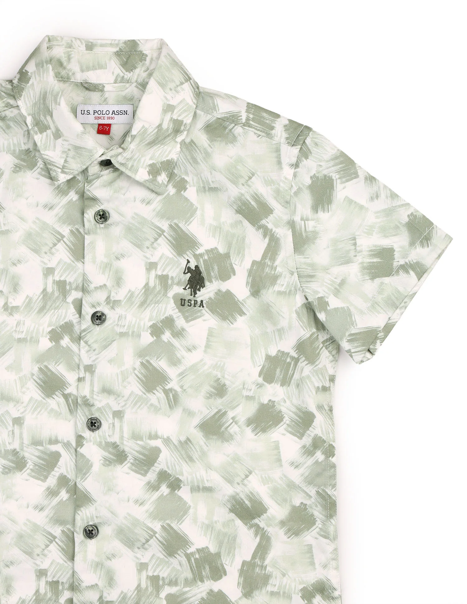 Boys Abstract Printed Satin Shirt - Image 9