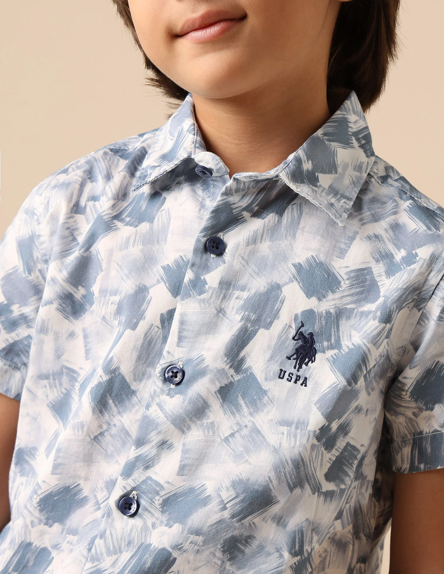 Boys Abstract Printed Satin Shirt - Image 6