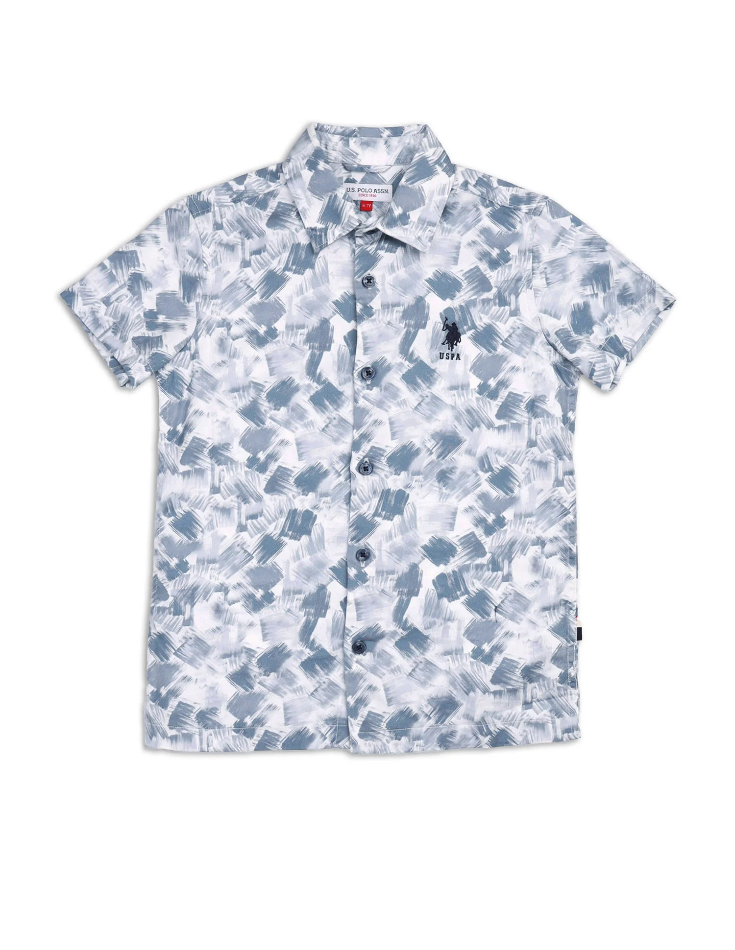 Boys Abstract Printed Satin Shirt - Image 7