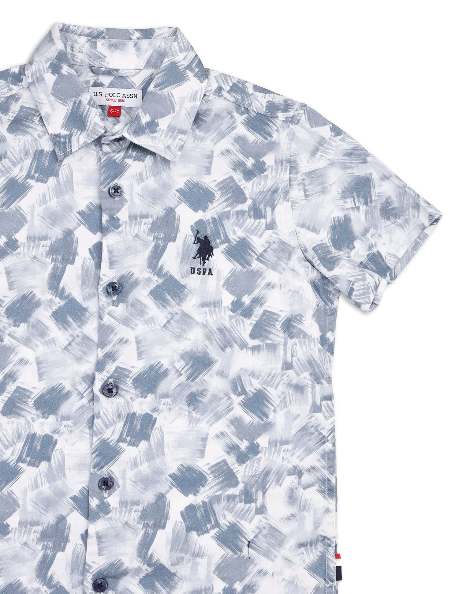 Boys Abstract Printed Satin Shirt - Image 9