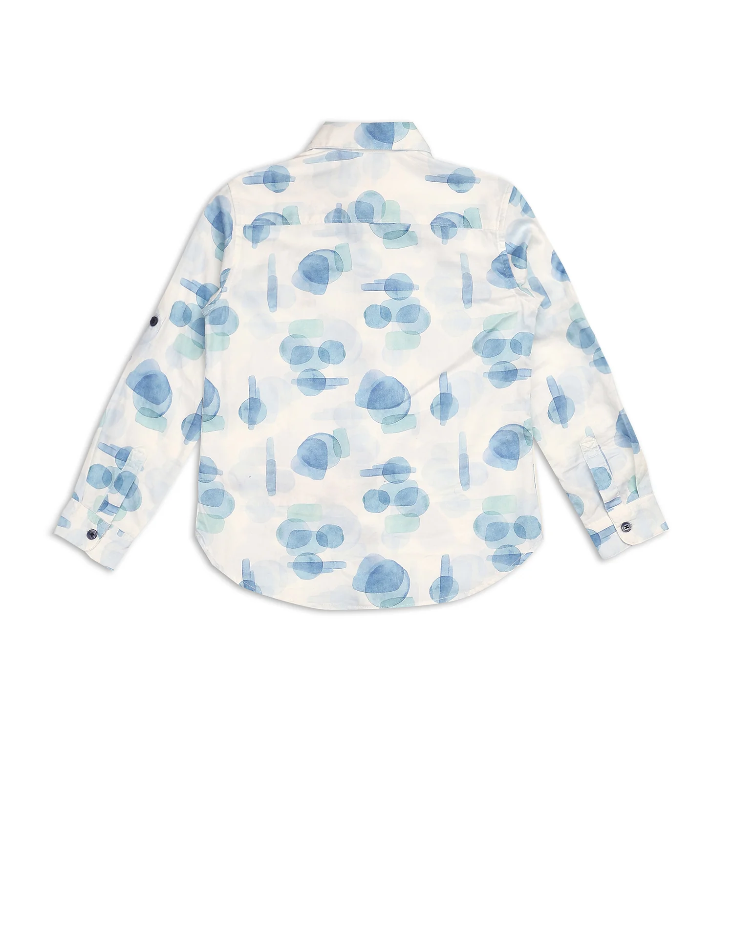 Boys Abstract Printed Satin Shirt - Image 8