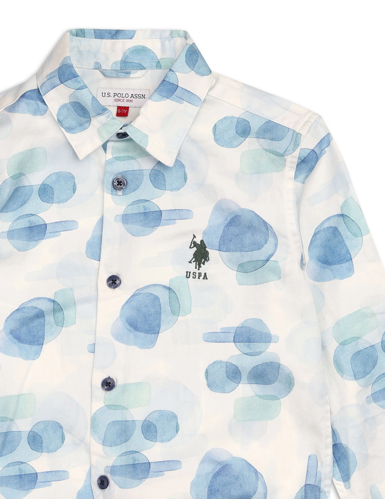 Boys Abstract Printed Satin Shirt - Image 9