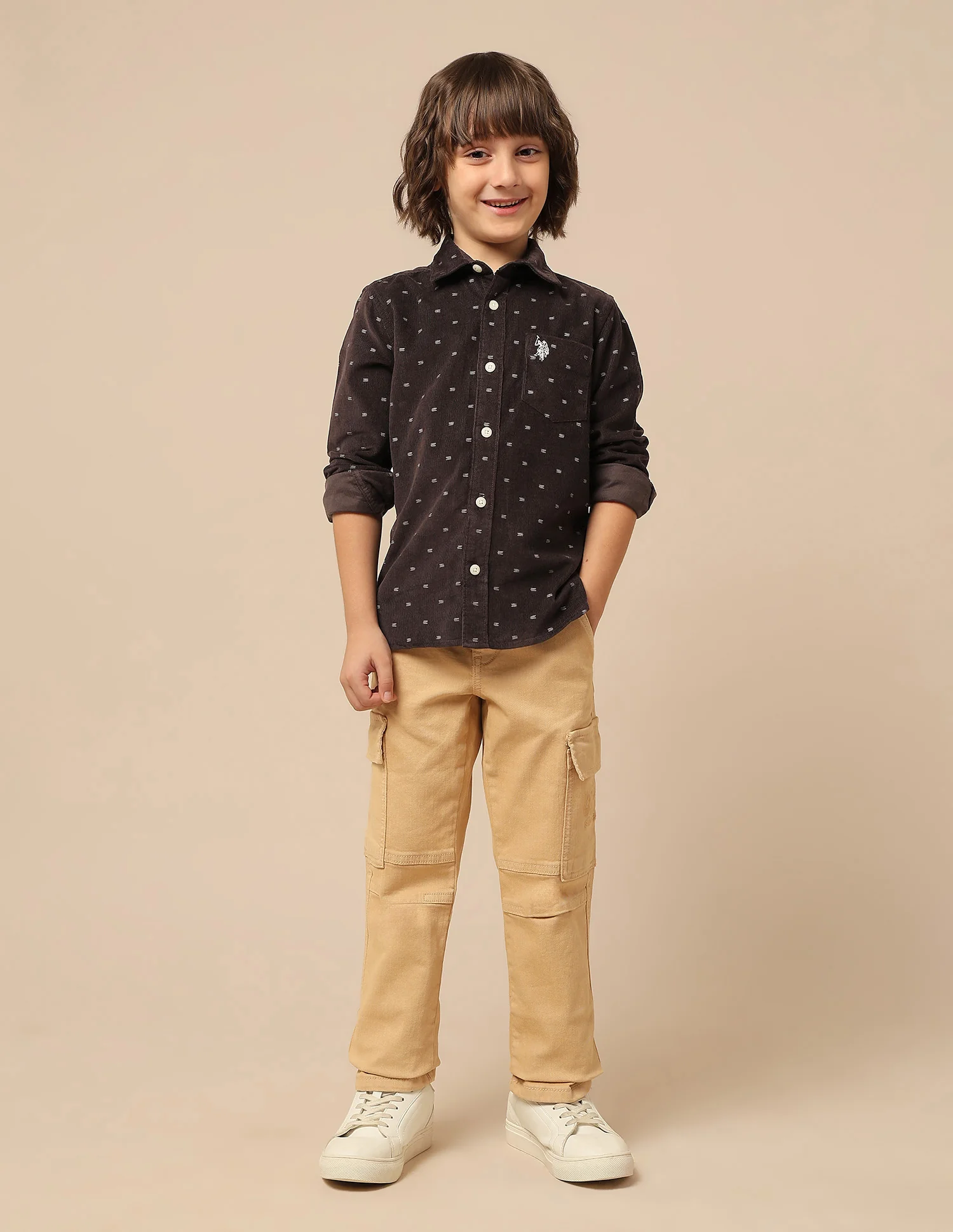 Boys All Over Printed Corduroy Shirt - Image 3