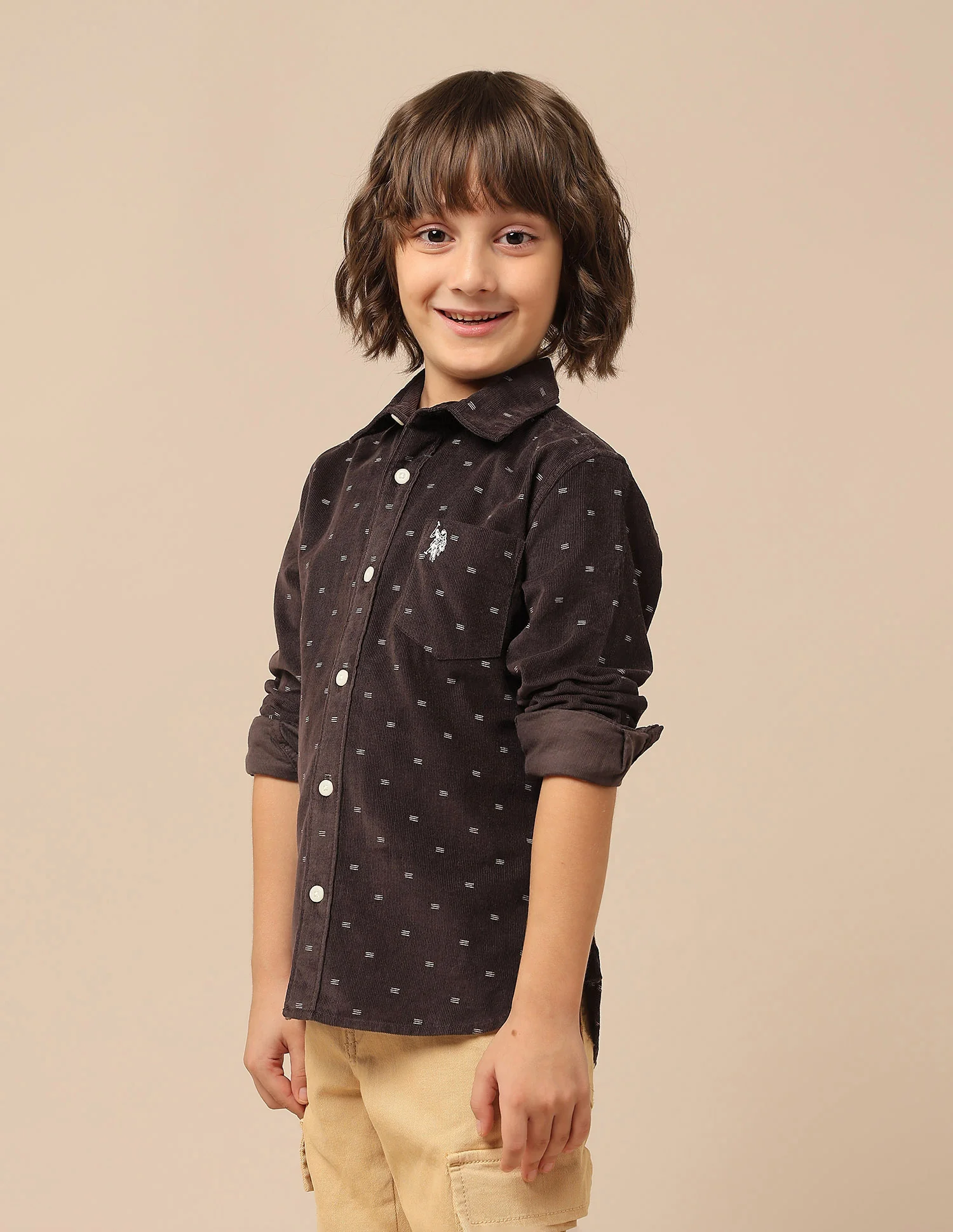 Boys All Over Printed Corduroy Shirt - Image 4
