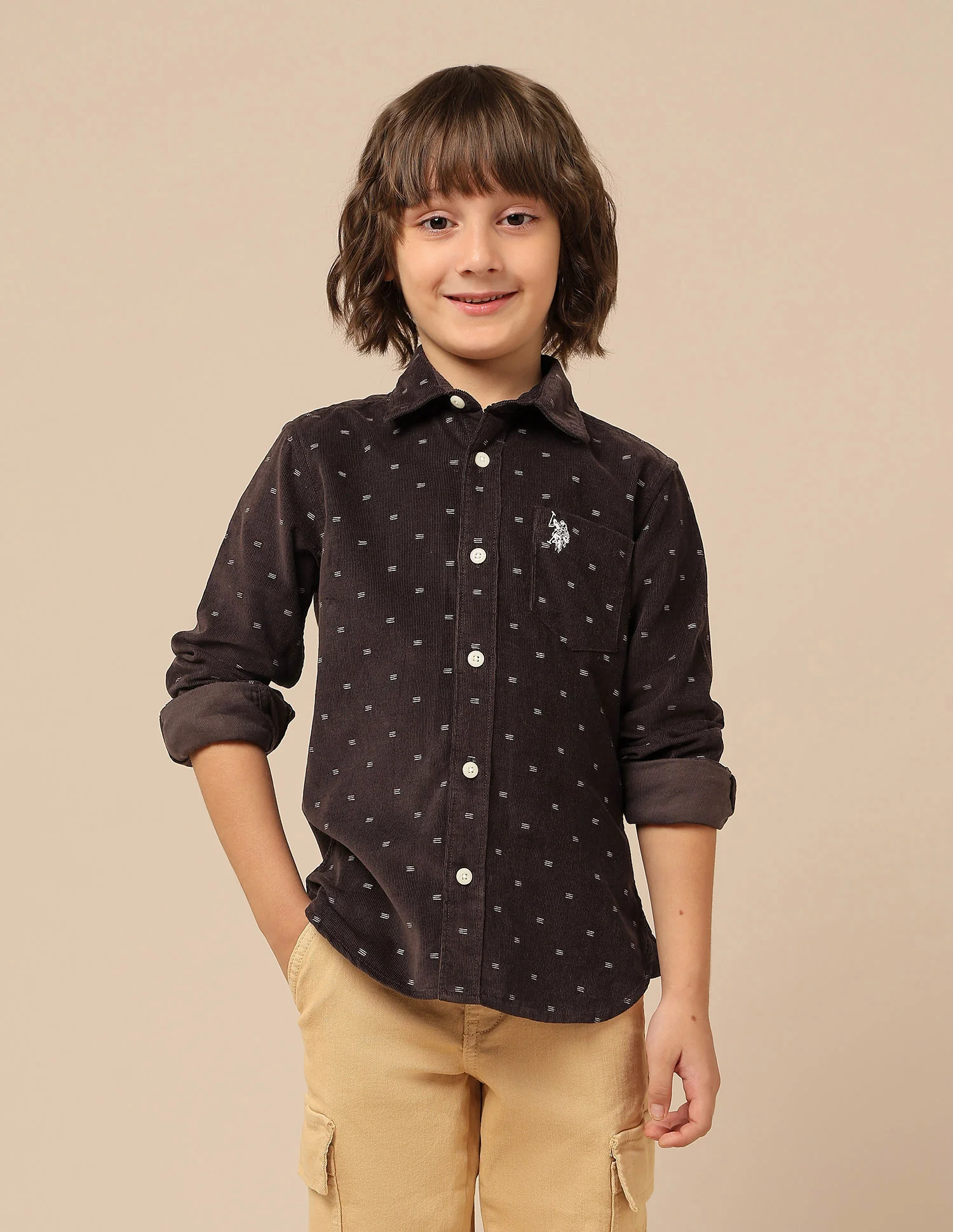 Boys All Over Printed Corduroy Shirt - Image 6