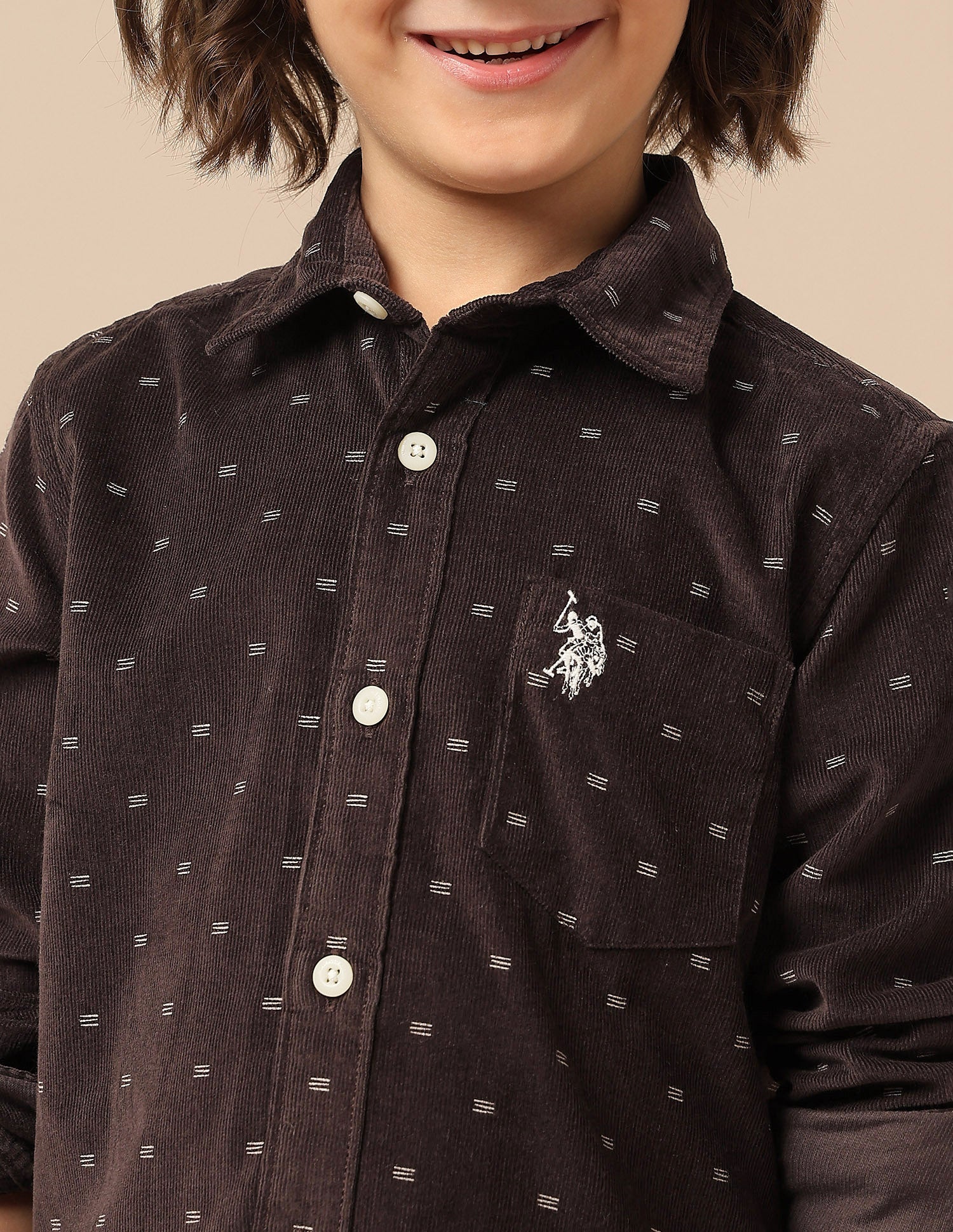 Boys All Over Printed Corduroy Shirt - Image 7