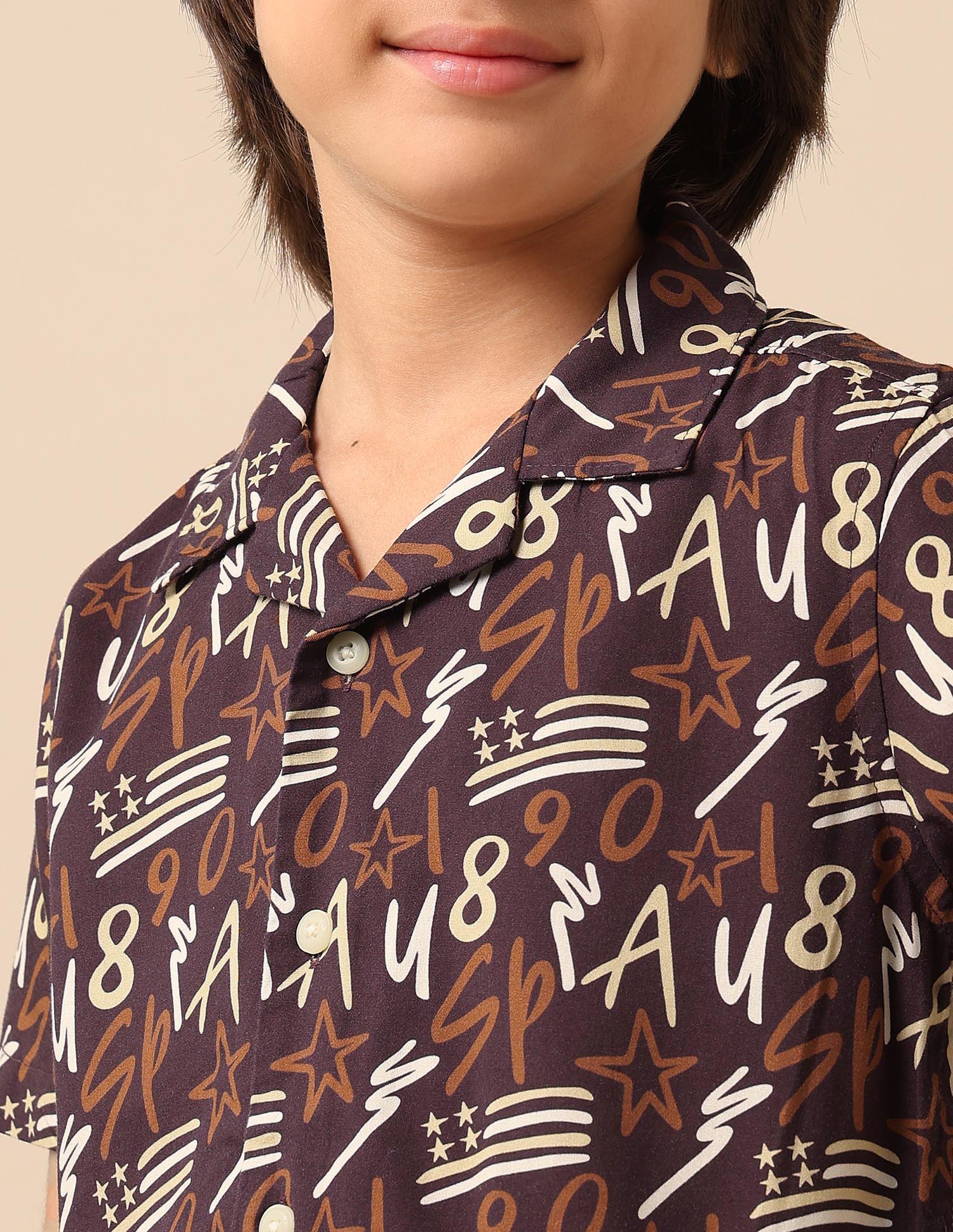 Boys All Over Printed Cuban Shirt - Image 6