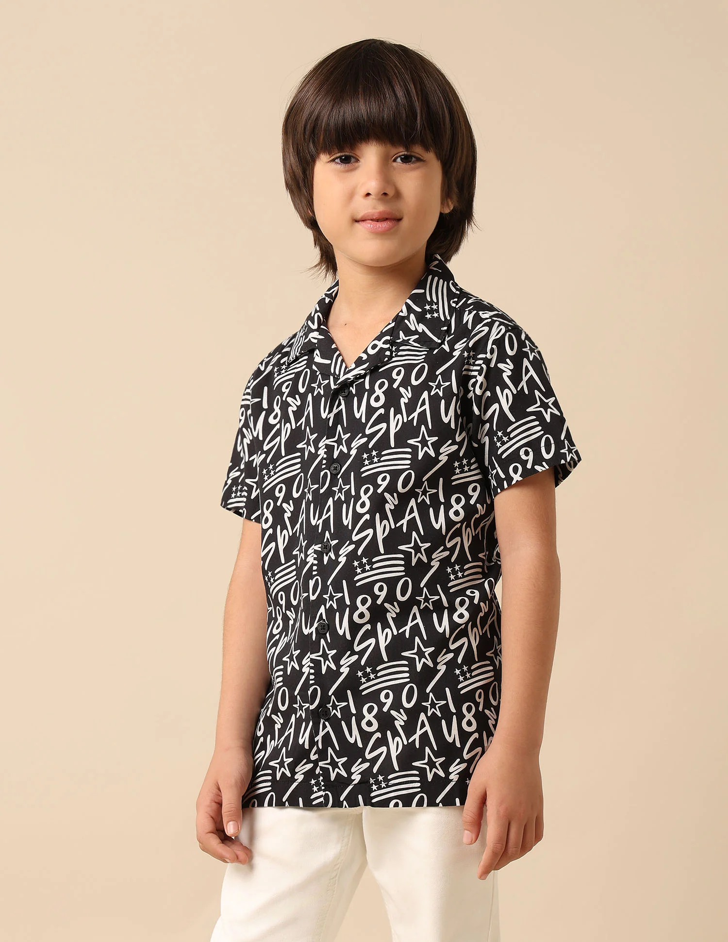 Boys All Over Printed Cuban Shirt - Image 4